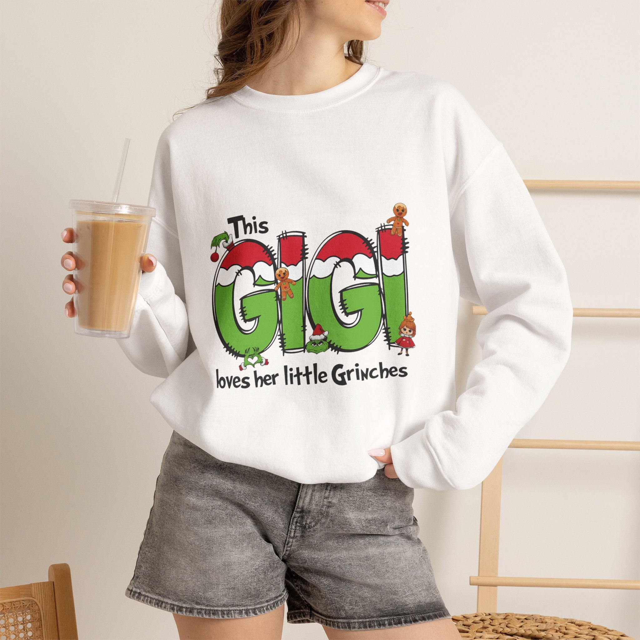 Gigi Loves Her Little Grinches Sweatshirt – Christmas Family Grandma Holiday Crewneck