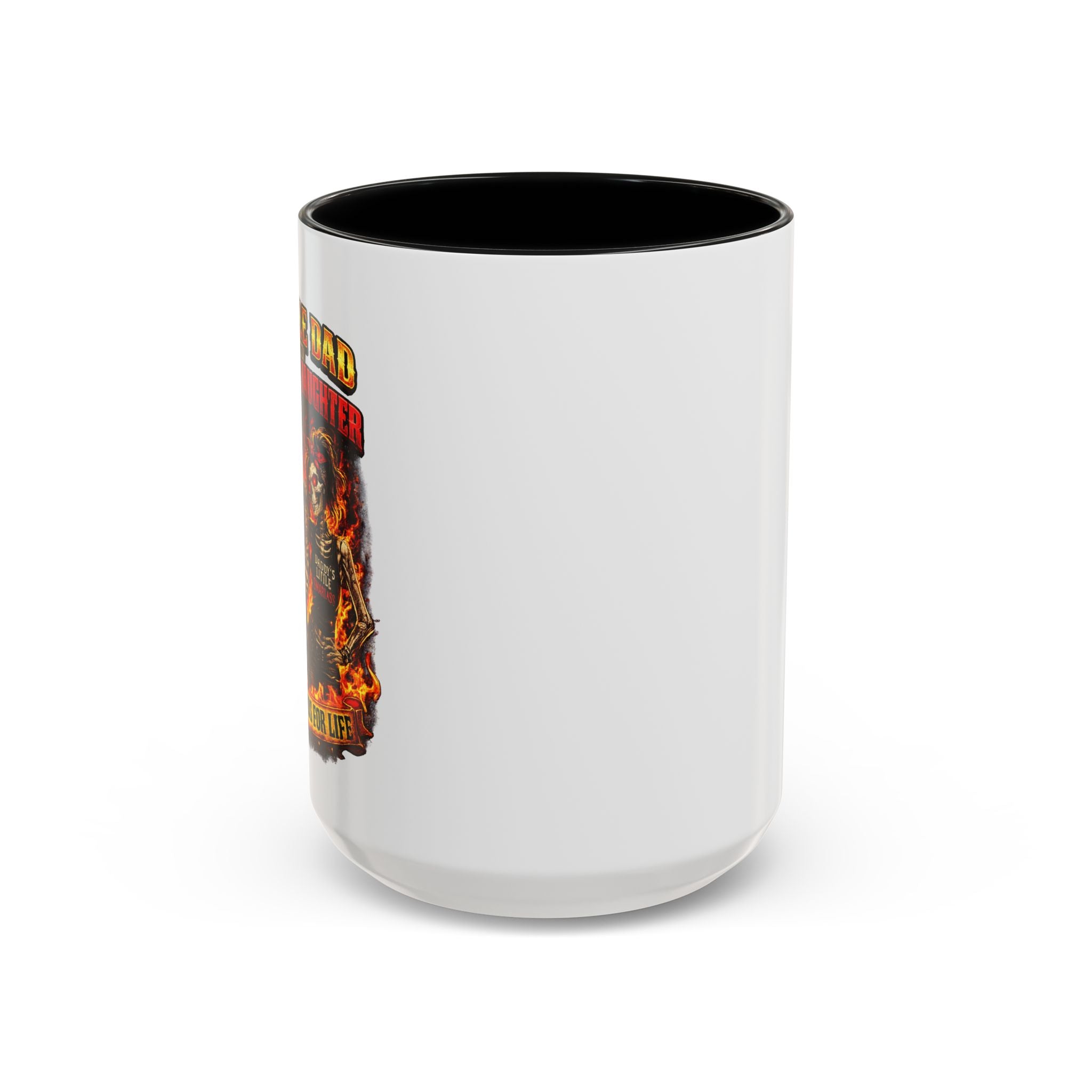 Flaming Skull Coffee Mug — Biker Rock Accent Mug (11/15oz)
