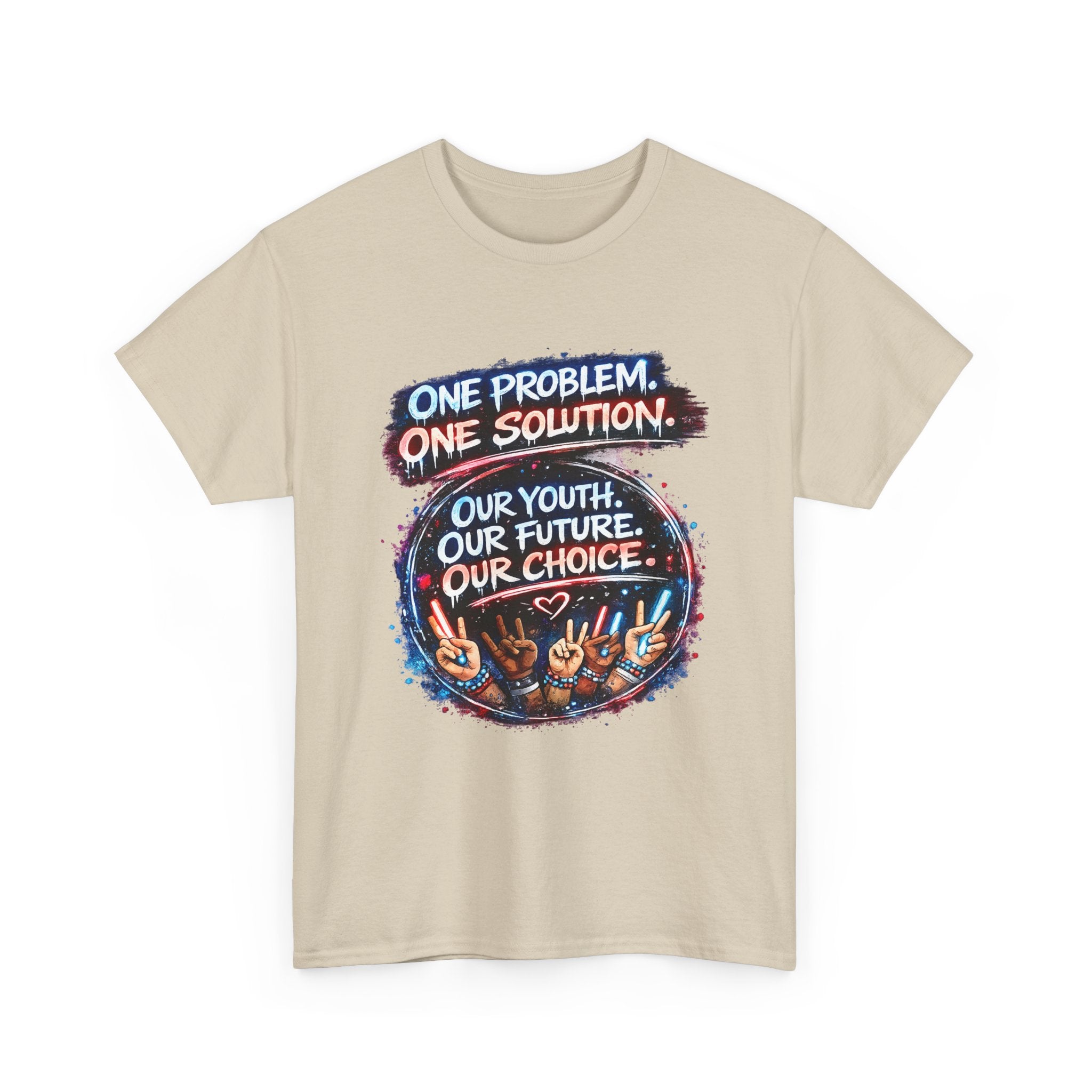 One Problem One Solution Youth Activism T-Shirt — Our Youth, Our Future, Our Choice Graphic Tee