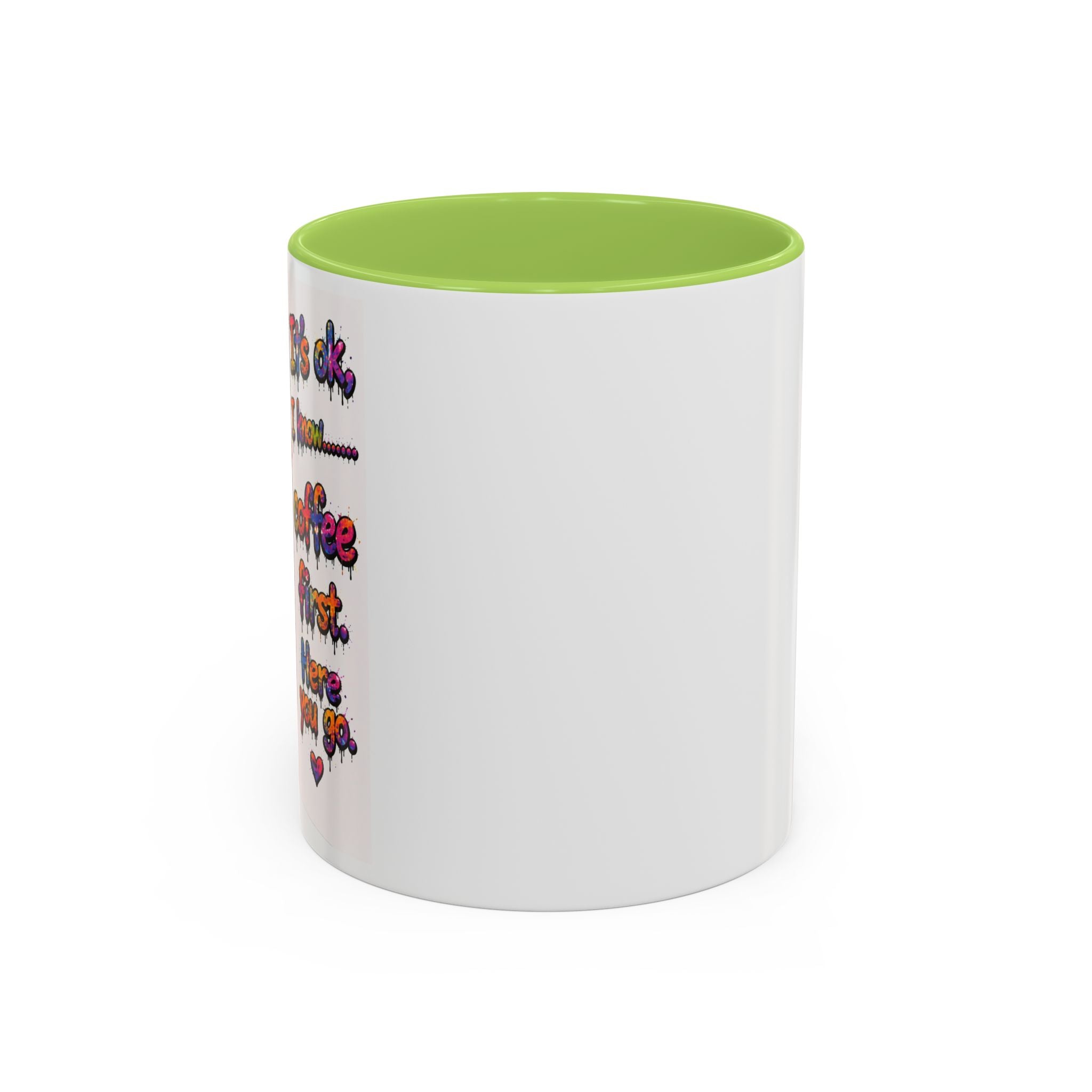 Floral Accent Coffee Mug (11/15oz) — Colorful Botanical Coffee Cup