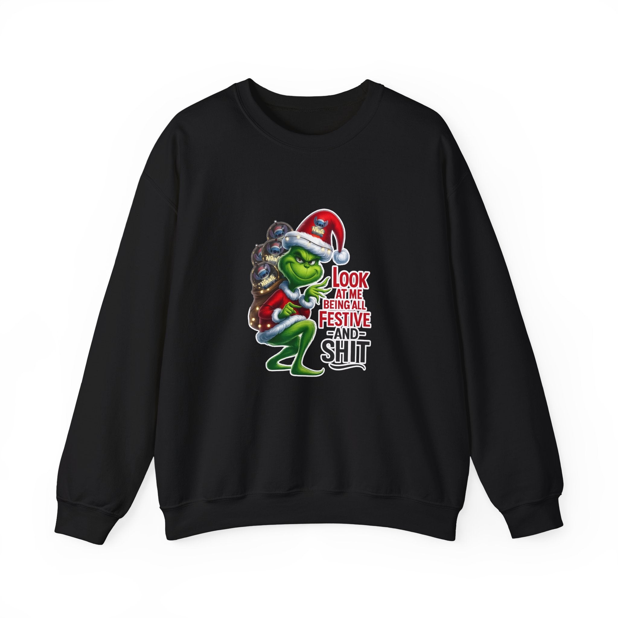 Festive Frog Holiday Sweatshirt — "Look at Me Being All Festive and Shit"