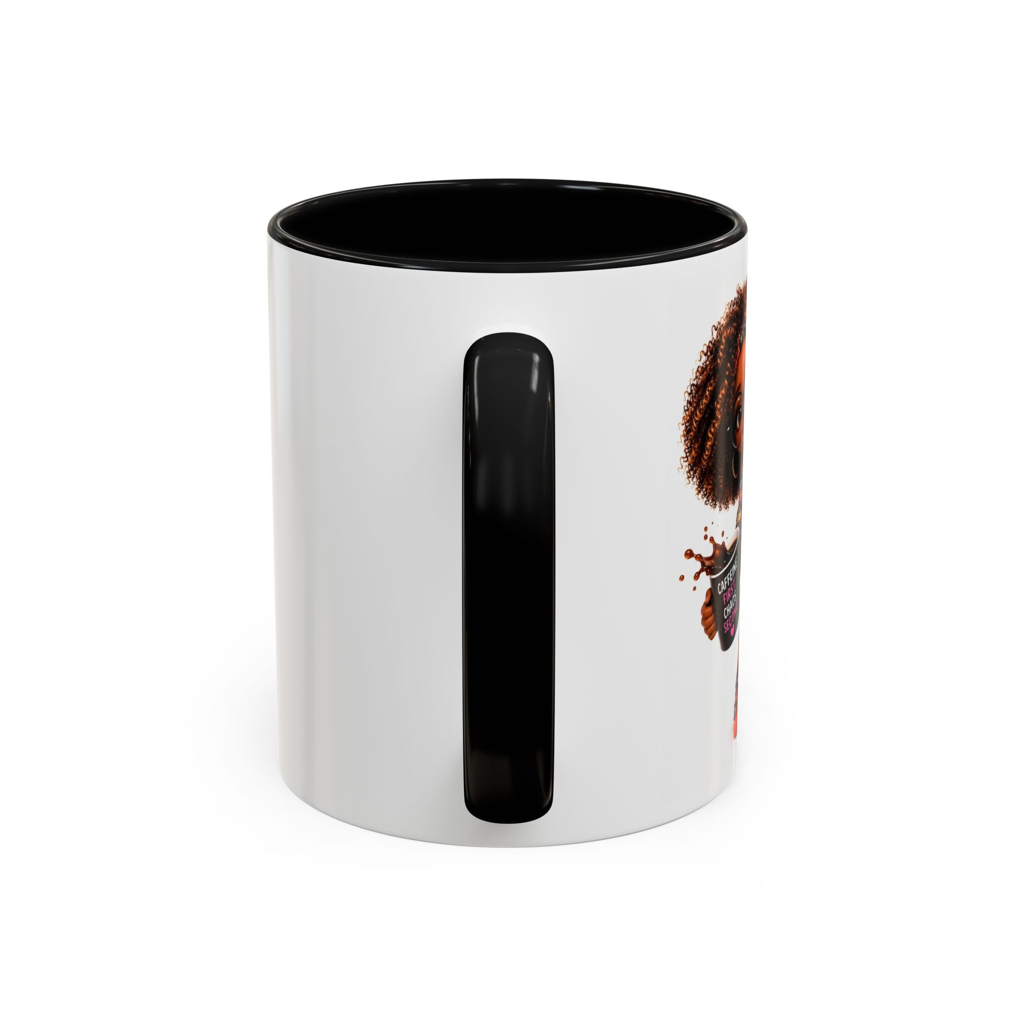 Floral Accent Coffee Mug (11/15oz) — Colorful Botanical Coffee Cup