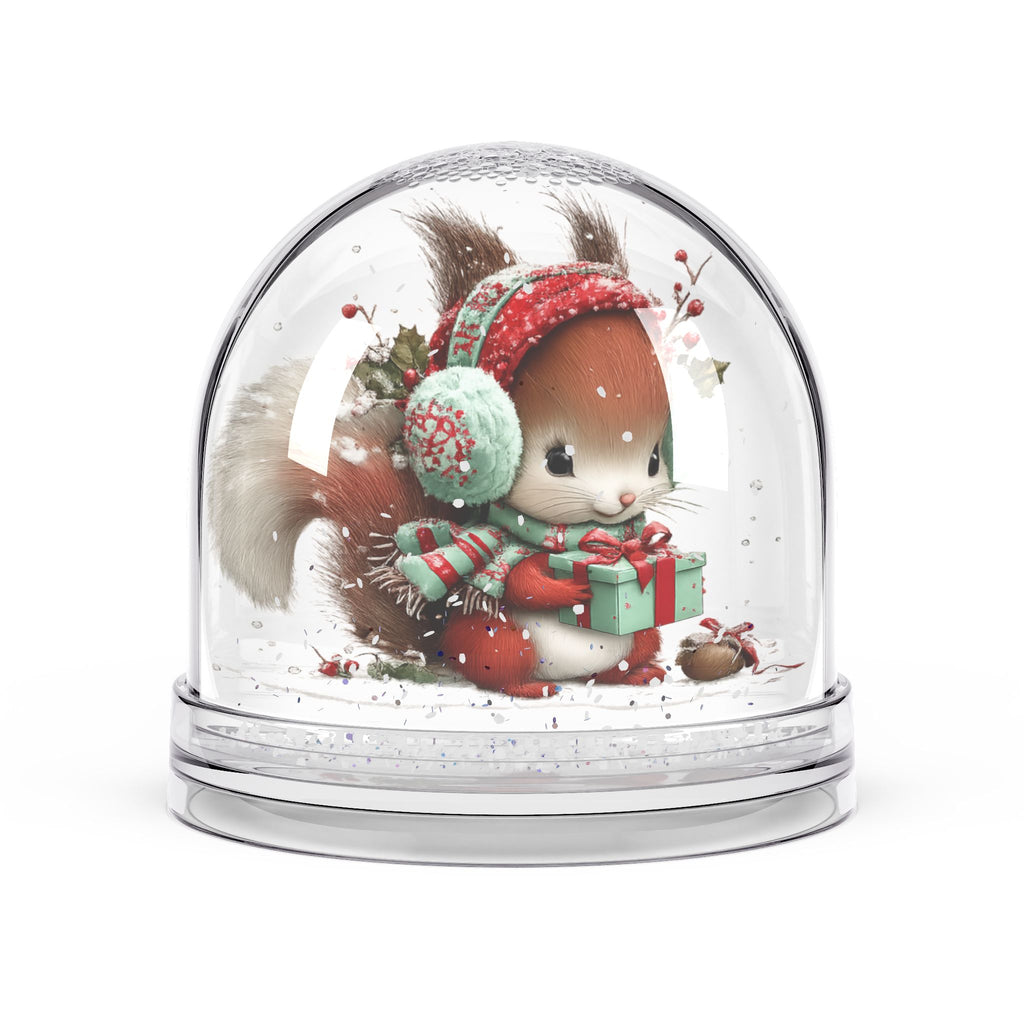 Cute Holiday Squirrel Snow Globe — Festive Gift Scene