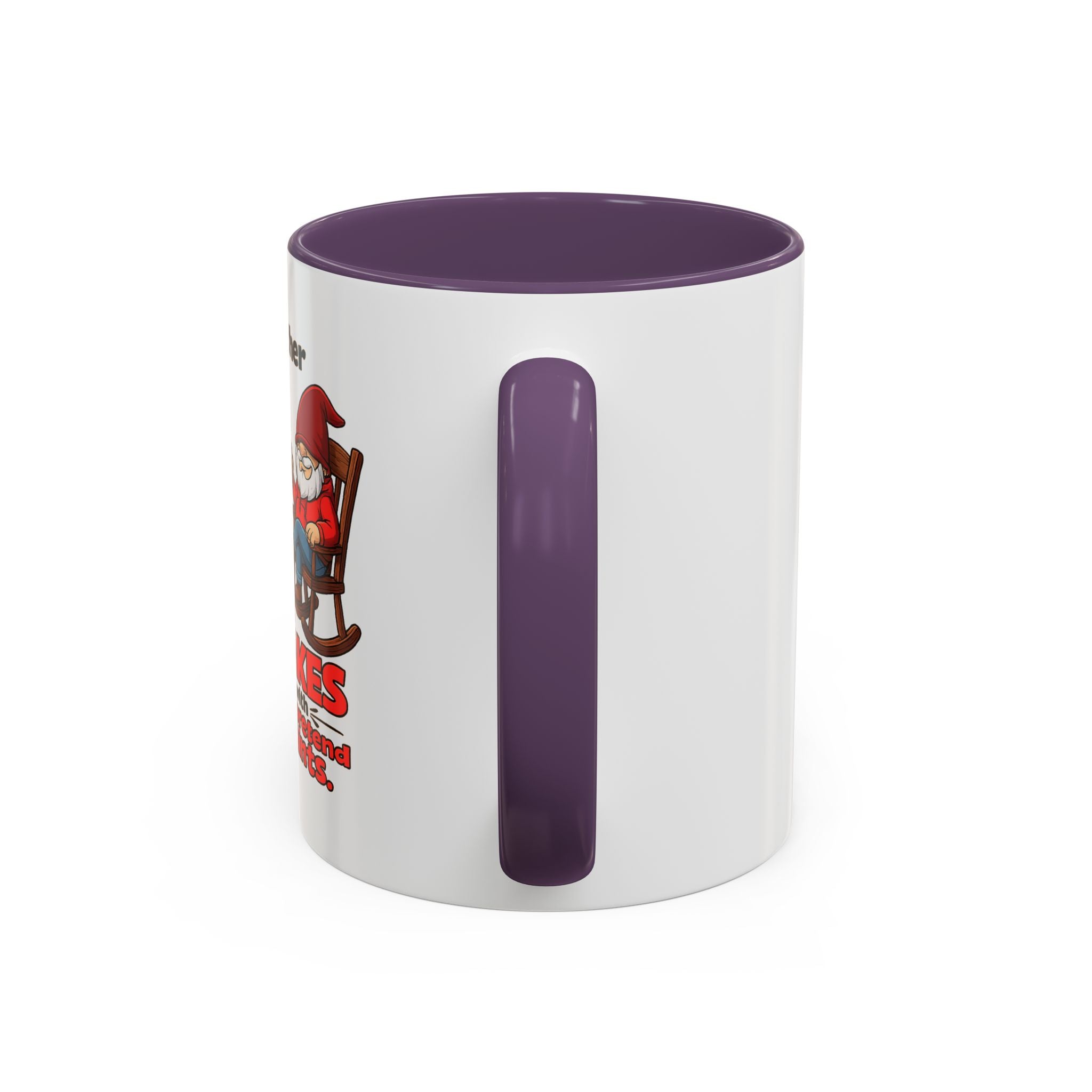 Accent Coffee Mug – 'Rather Pull Up a Chair' Religious Gnome Inspirational Coffee Mug