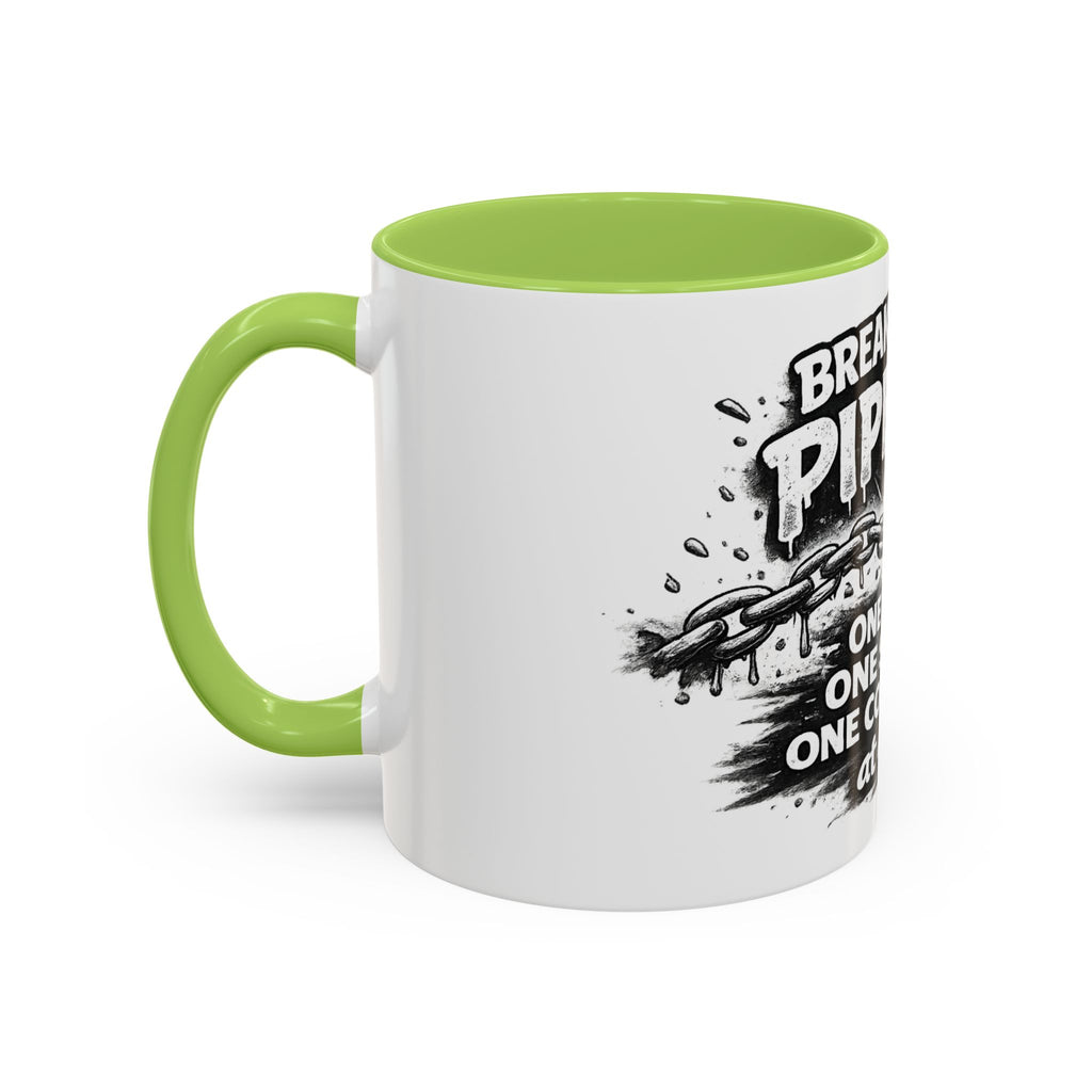 Breaking the Pipeline Coffee Mug — "Breaking the Pipeline: One Child, One School, One Community at a Time"