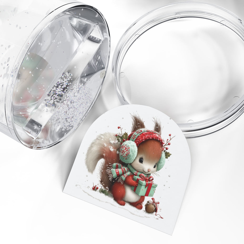 Cute Holiday Squirrel Snow Globe — Festive Gift Scene