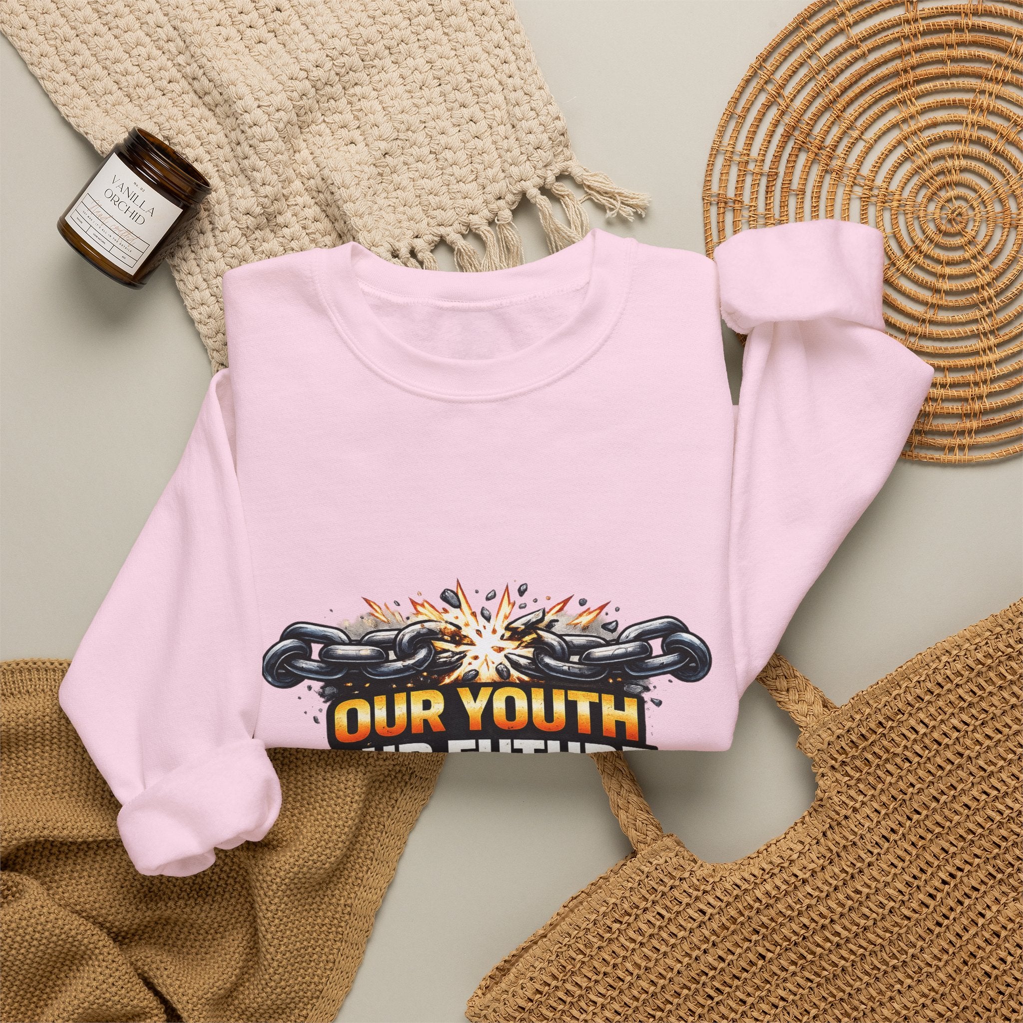 Crewneck Sweatshirt - "Our Youth Our Future Our Choice" Graphic