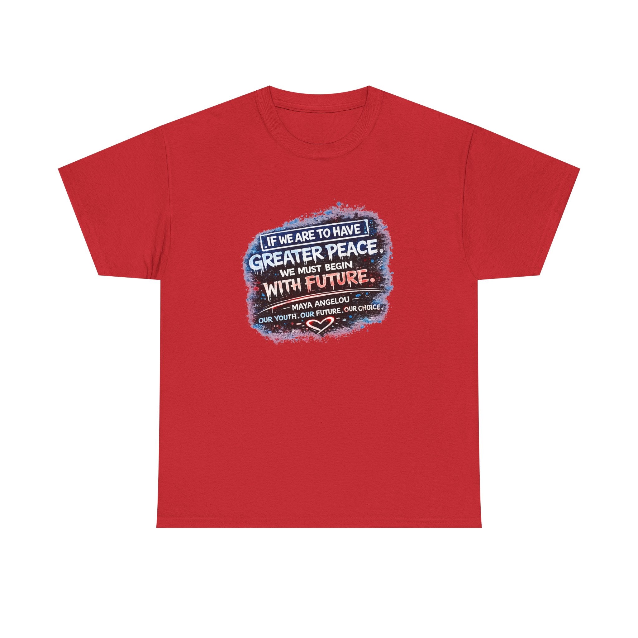 Peace & Future Quote Tee — "Greater Peace...with Future" Inspirational Graphic T-Shirt