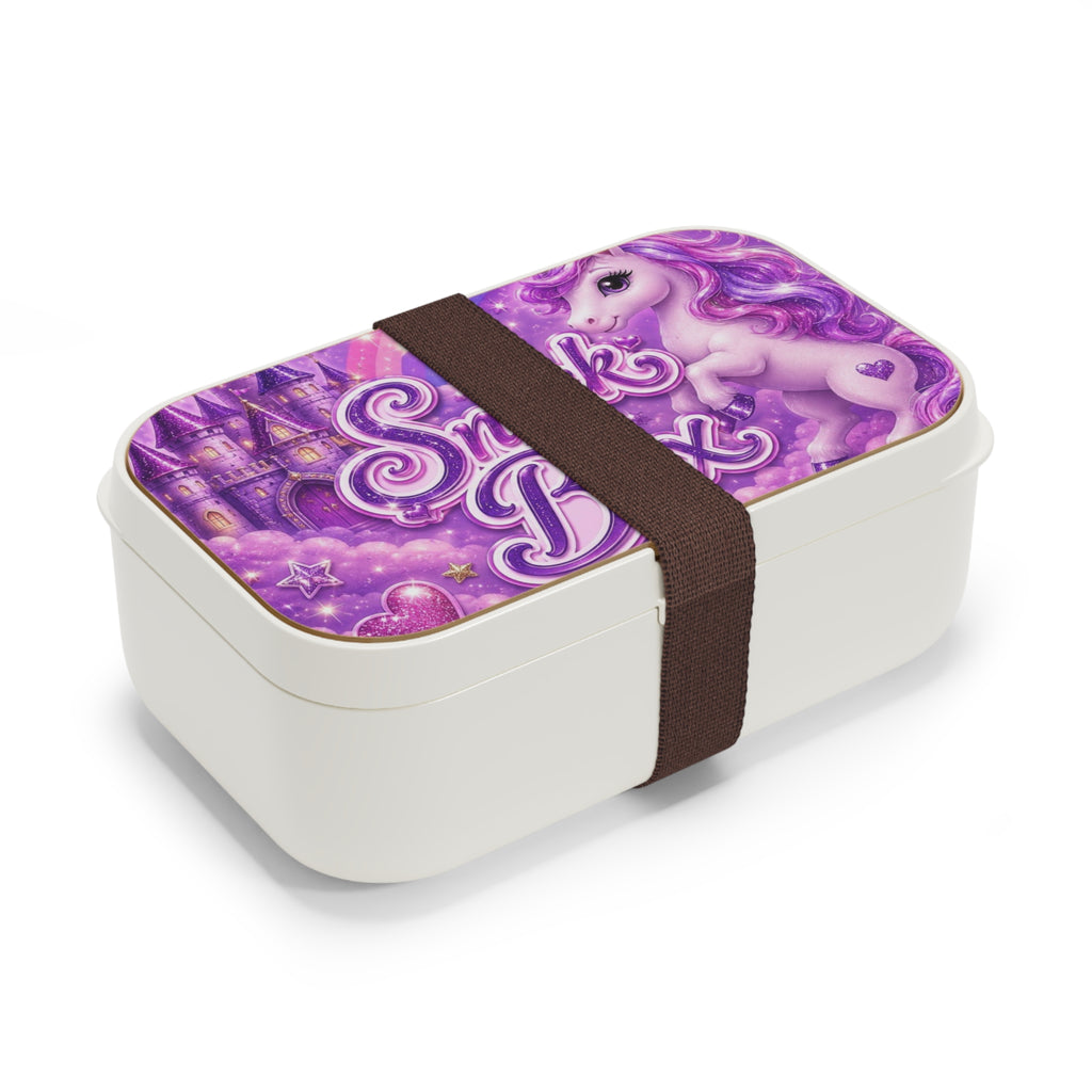 Unicorn Snack Box Bento Lunch Box — Purple Magical Castle Kids Lunchbox