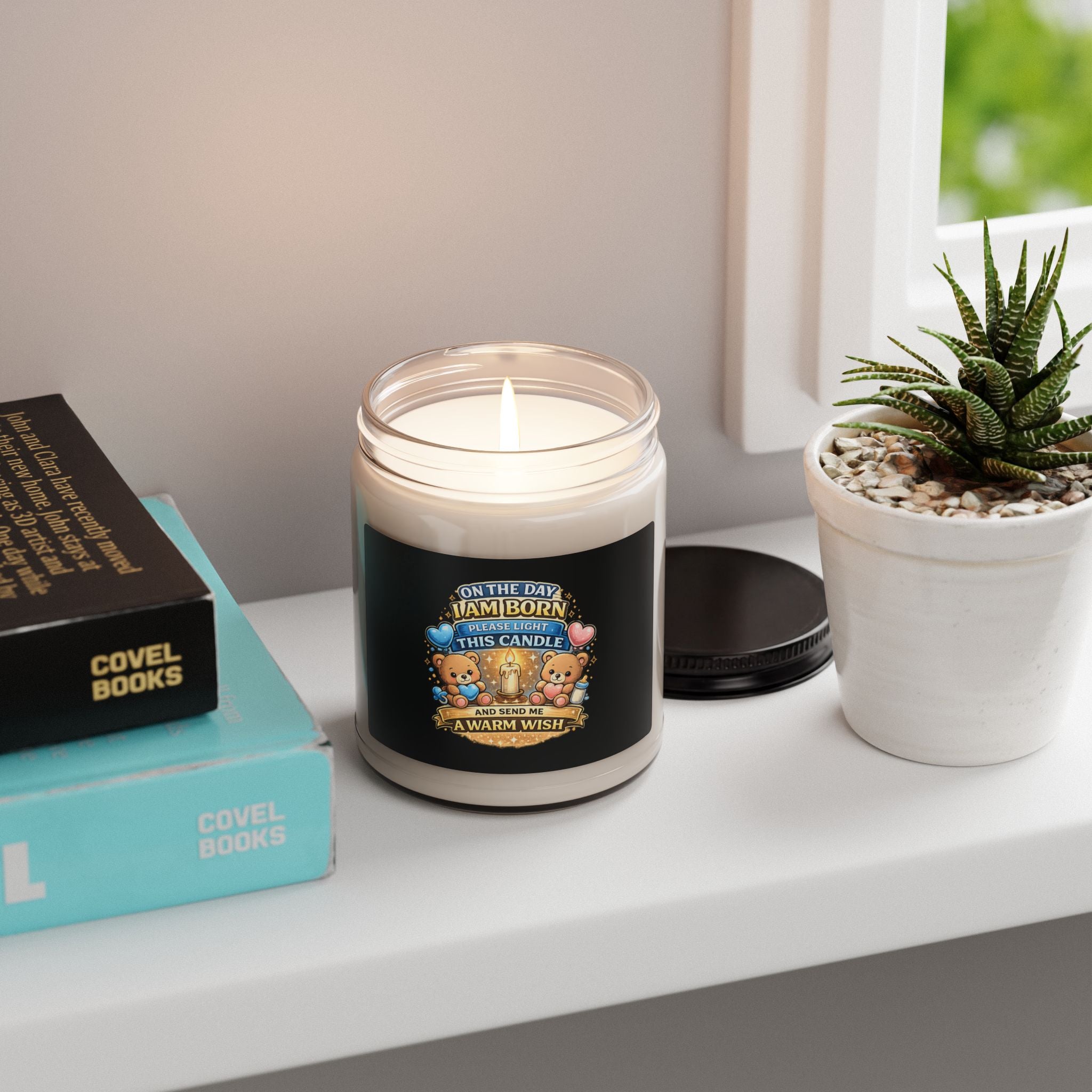 Baby Shower Soy Candle — "On the Day I Am Born" Newborn Keepsake Scented Candle (9oz)