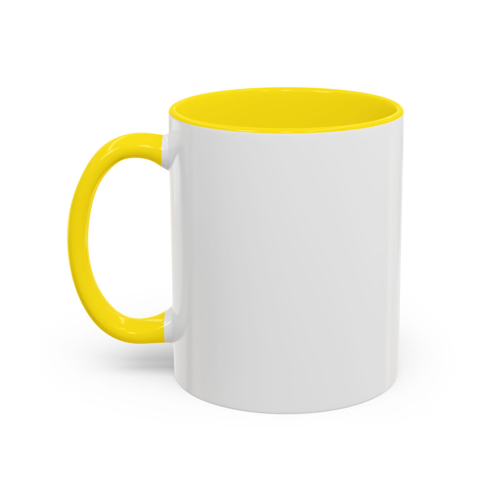 Accent Coffee Mug — "I Match Energy So How We Gon' Act Today?" Colorful Graphic