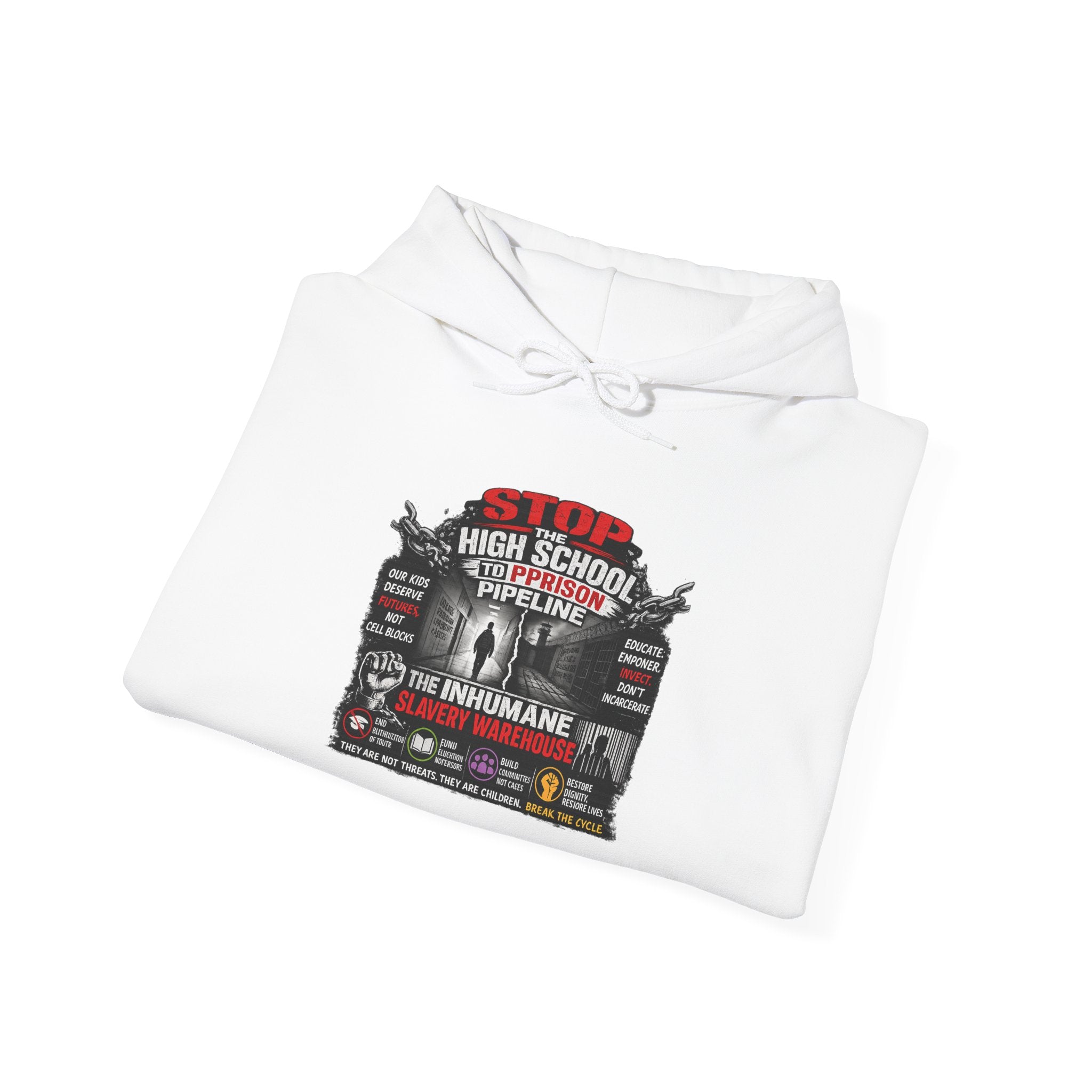 Horror Movie Poster Hoodie — "High School The Inhumane" Graphic Pullover
