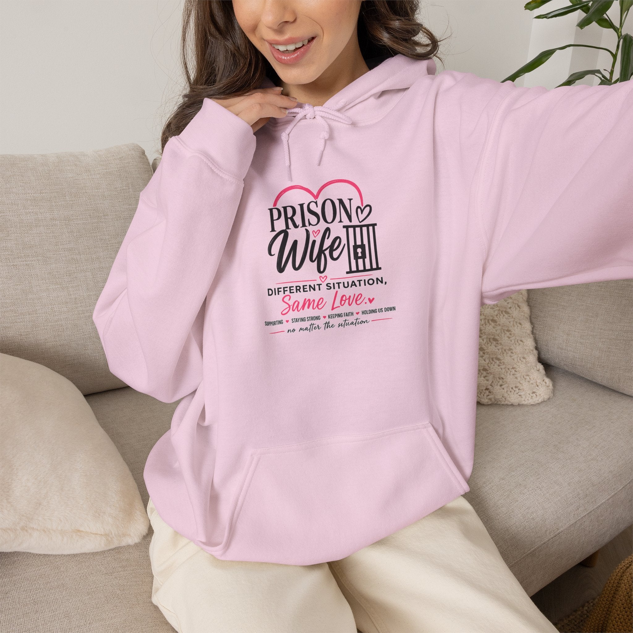 Prison Wife Hoodie – Supportive Inspirational Hooded Sweatshirt