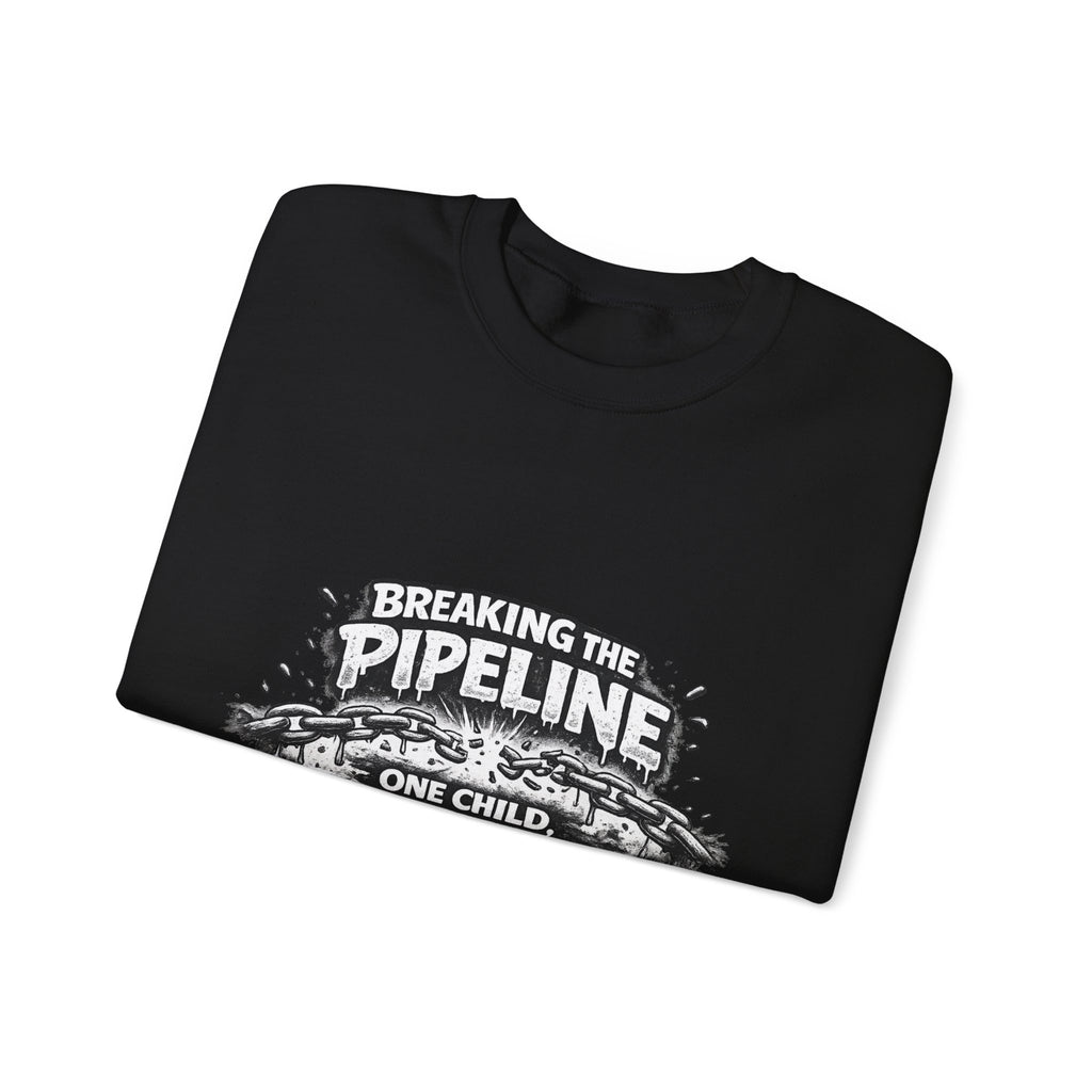 Crewneck Sweatshirt — "Breaking the Pipeline: One Child, One School, One Community at a Time"