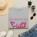 Hope, Strength, Love Breast Cancer Awareness T-Shirt — Pink Ribbon Survivor Lion Butterfly