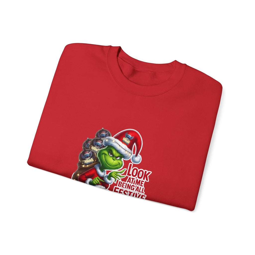 Festive Frog Holiday Sweatshirt — "Look at Me Being All Festive and Shit"
