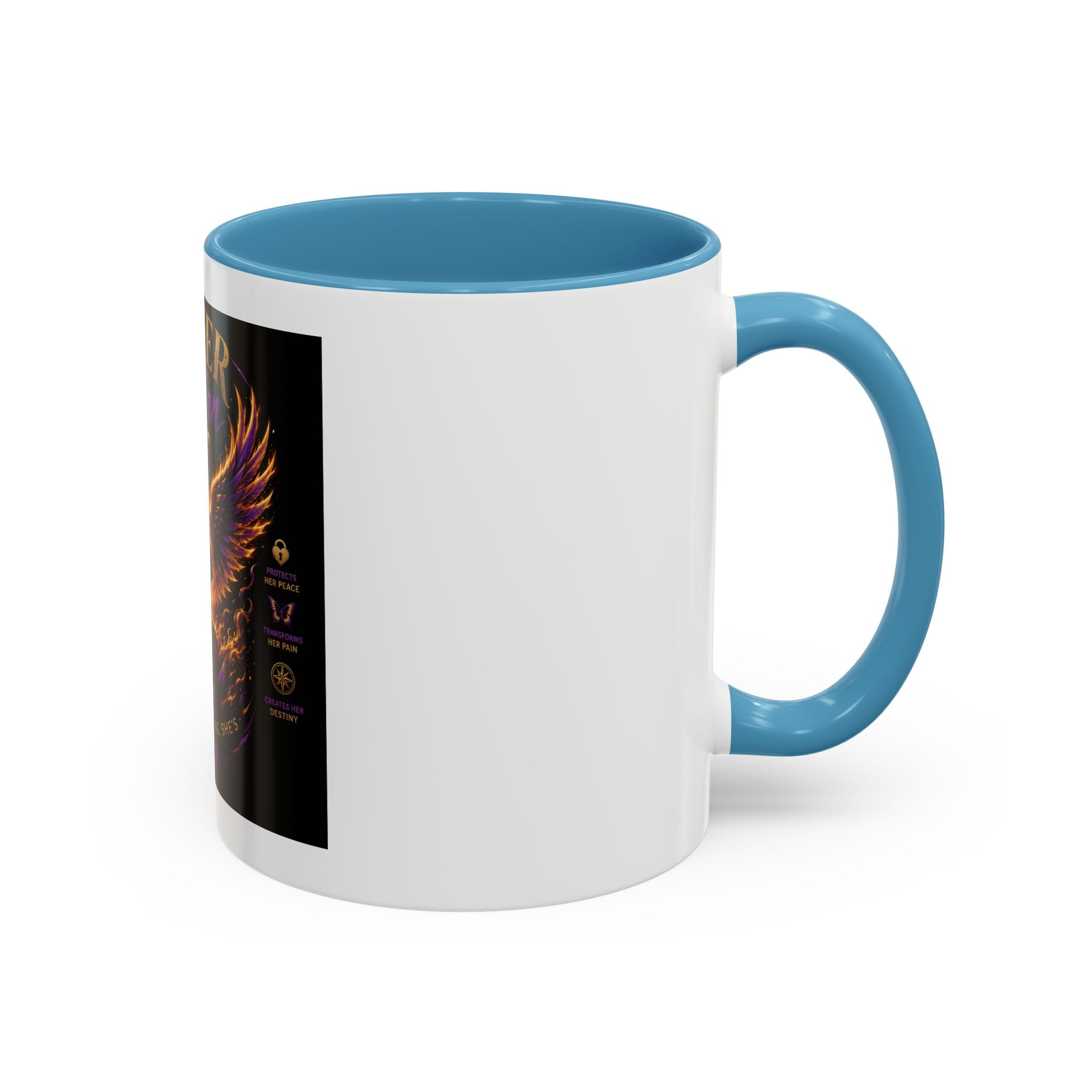 Power of a Woman Coffee Mug — Inspirational Phoenix Design (11/15 oz)