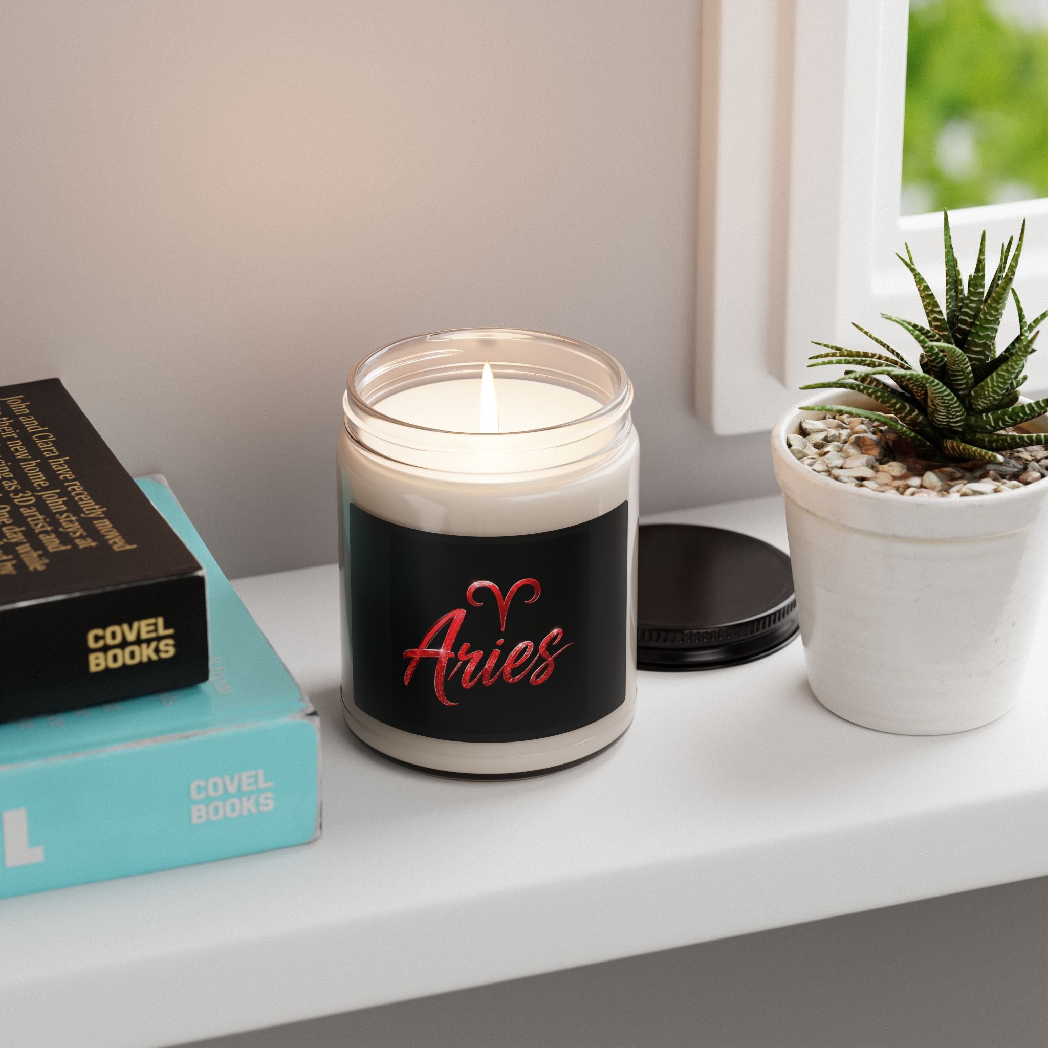Aries Zodiac Soy Candle — 9 oz Scented Astrological Candle