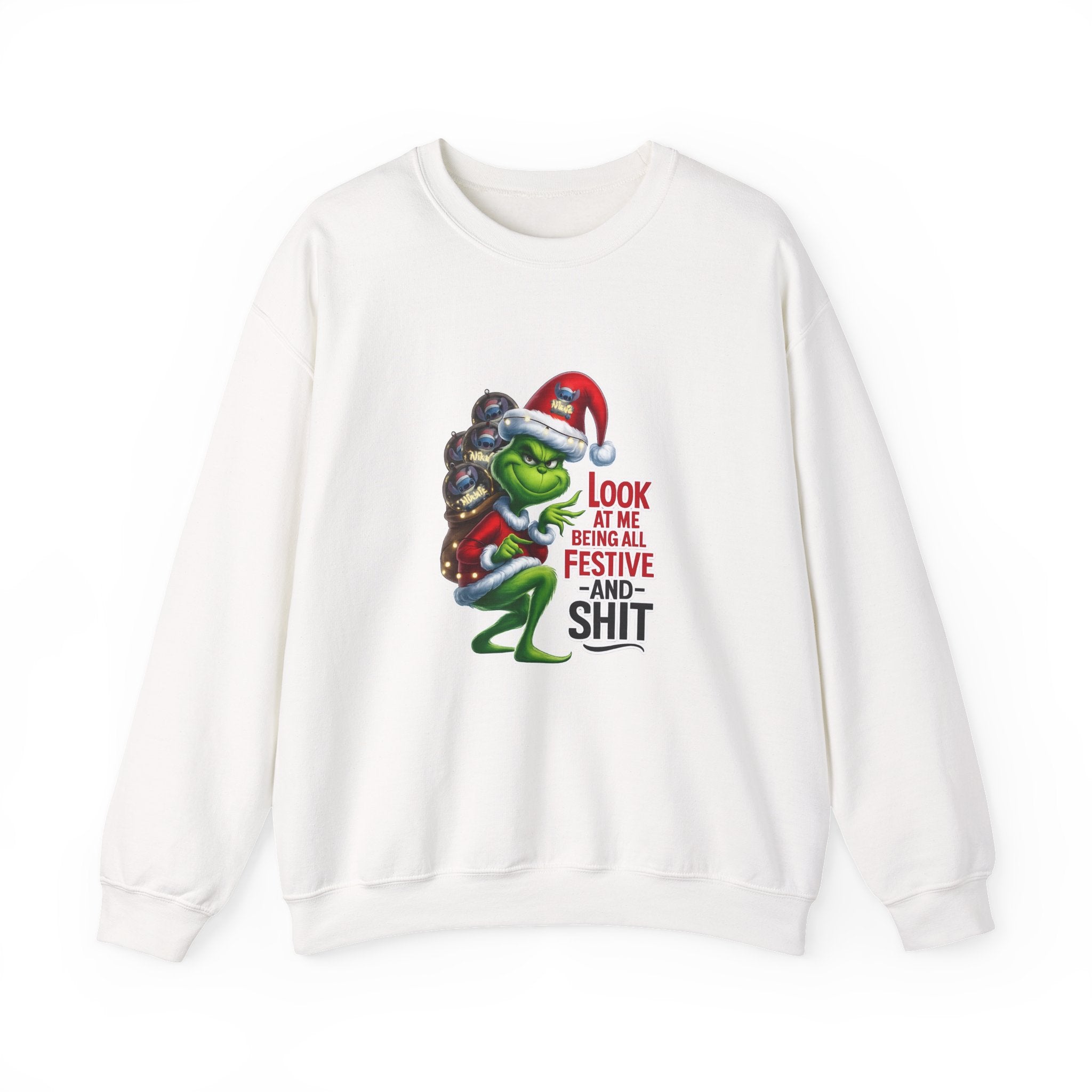 Festive Frog Holiday Sweatshirt — "Look at Me Being All Festive and Shit"