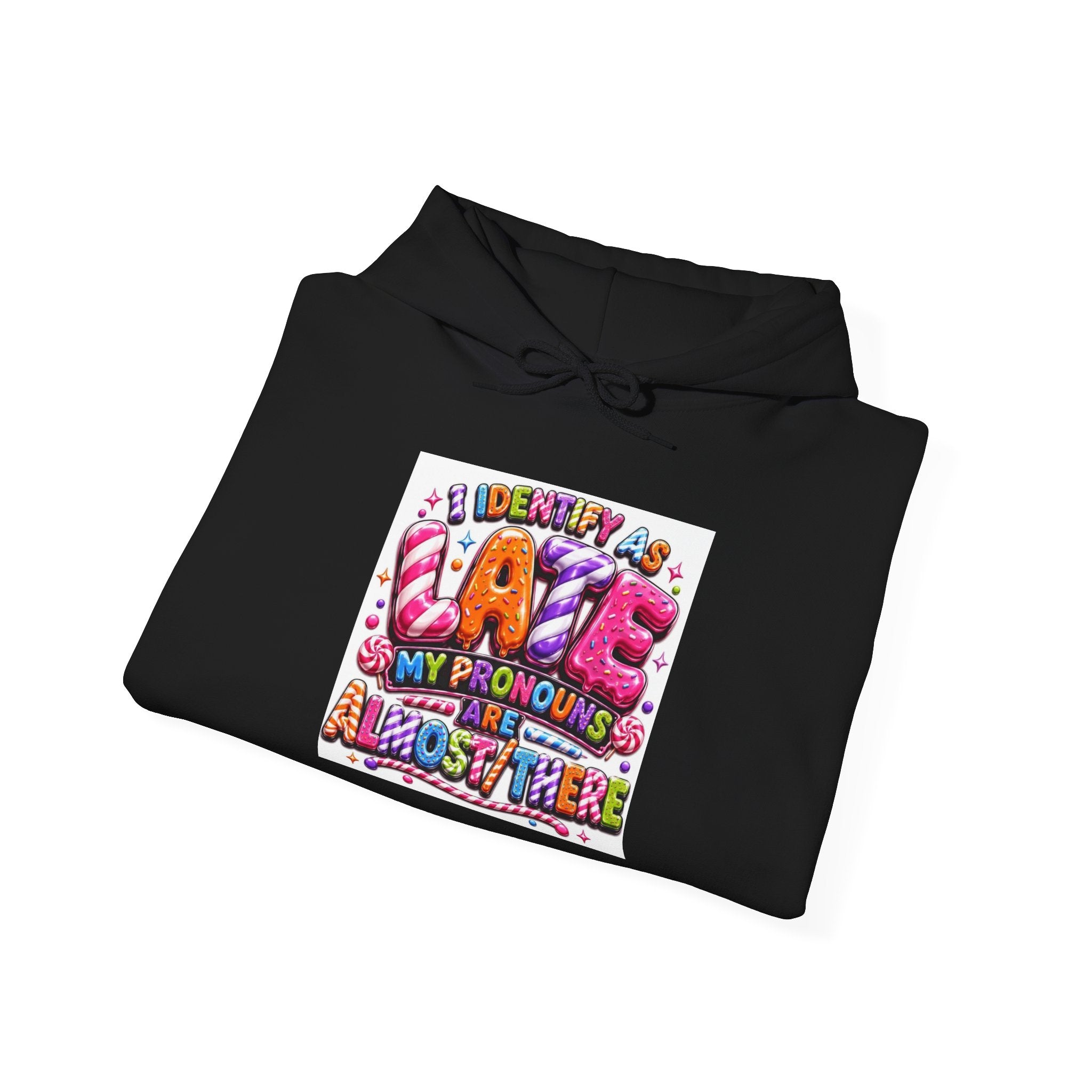 Pronoun Pride Hoodie "I Identify As Ace" Colorful Asexual Awareness Sweatshirt