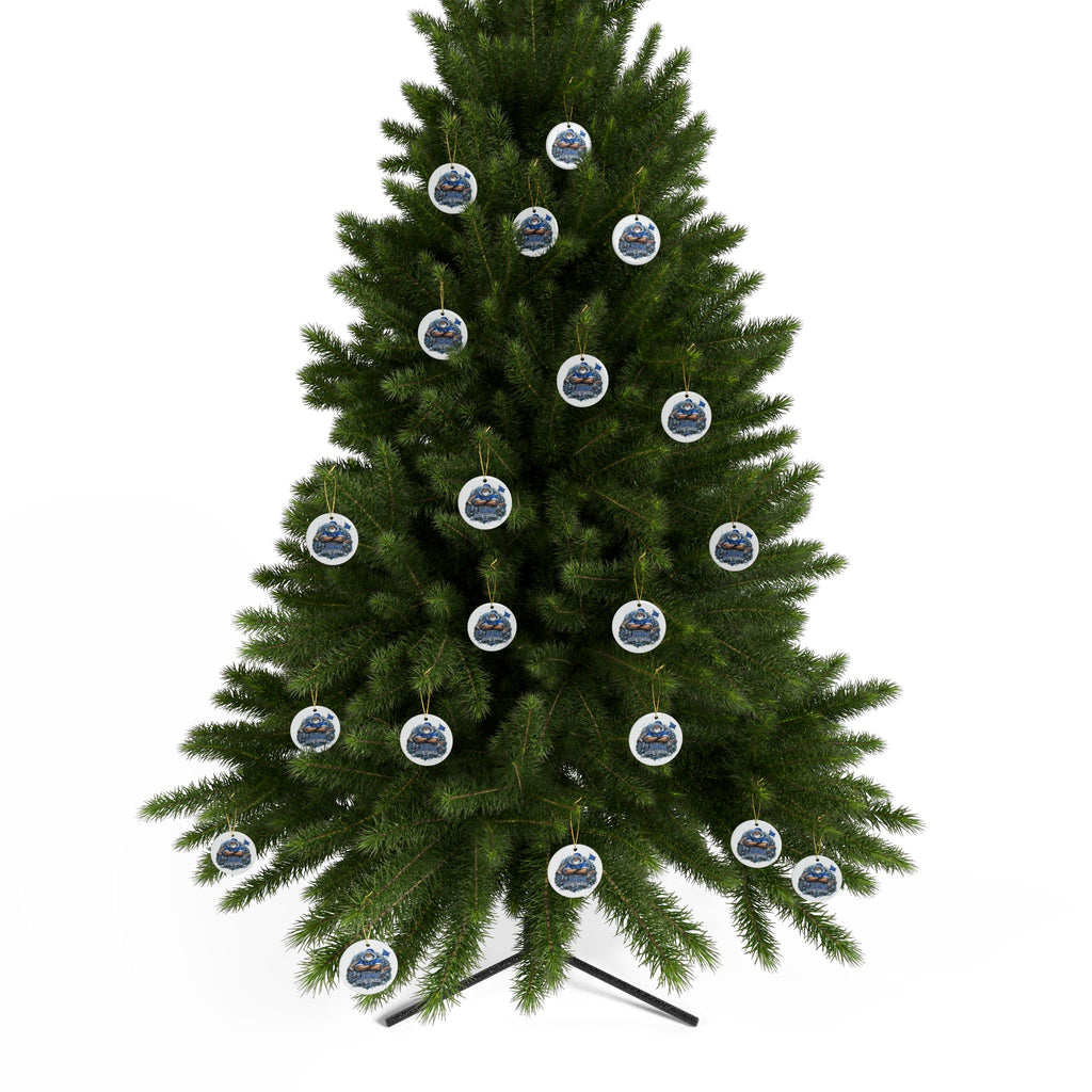 Detroit Lions Christmas Ornament - 'Santa Don't Play' Ceramic Holiday Decoration
