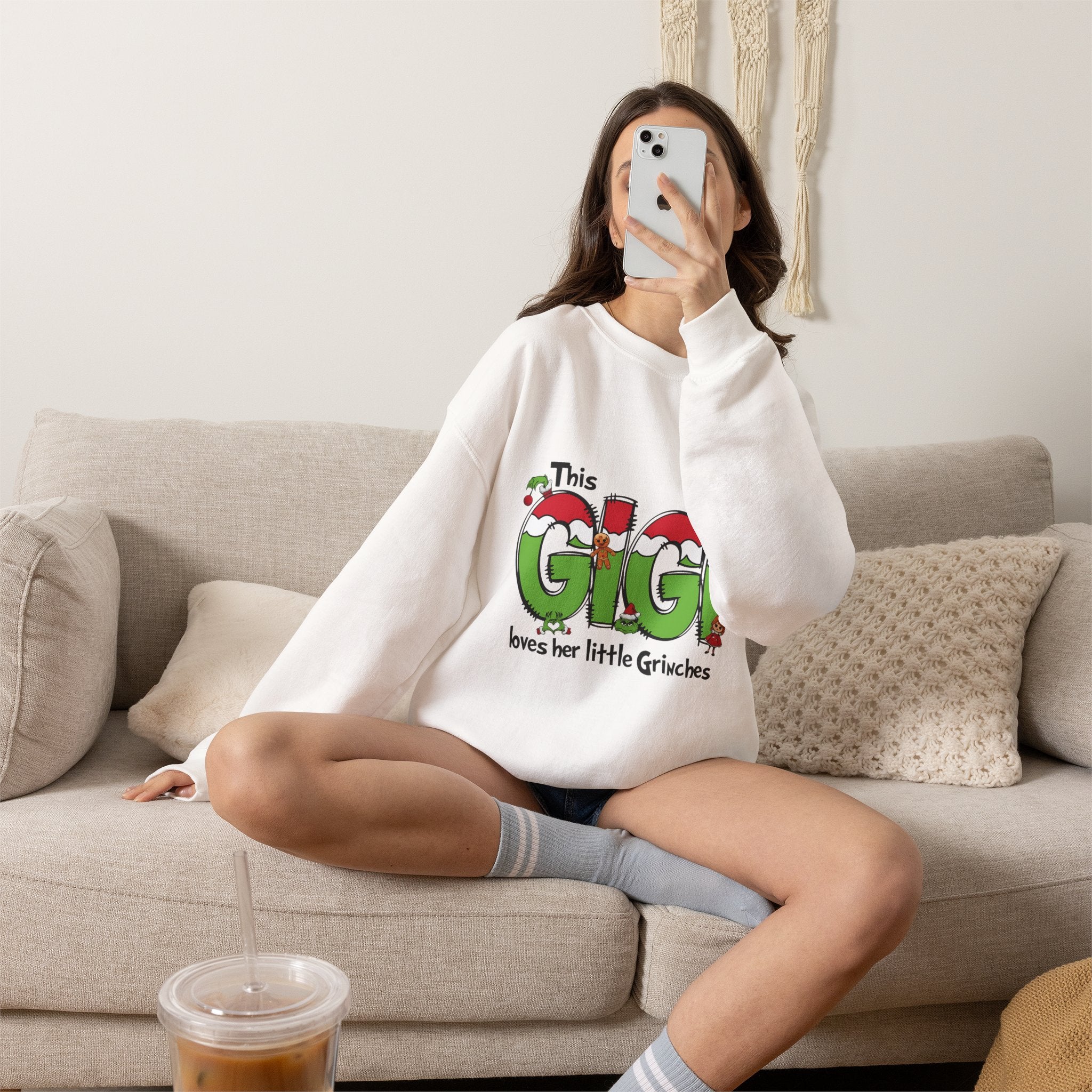 Gigi Loves Her Little Grinches Sweatshirt – Christmas Family Grandma Holiday Crewneck