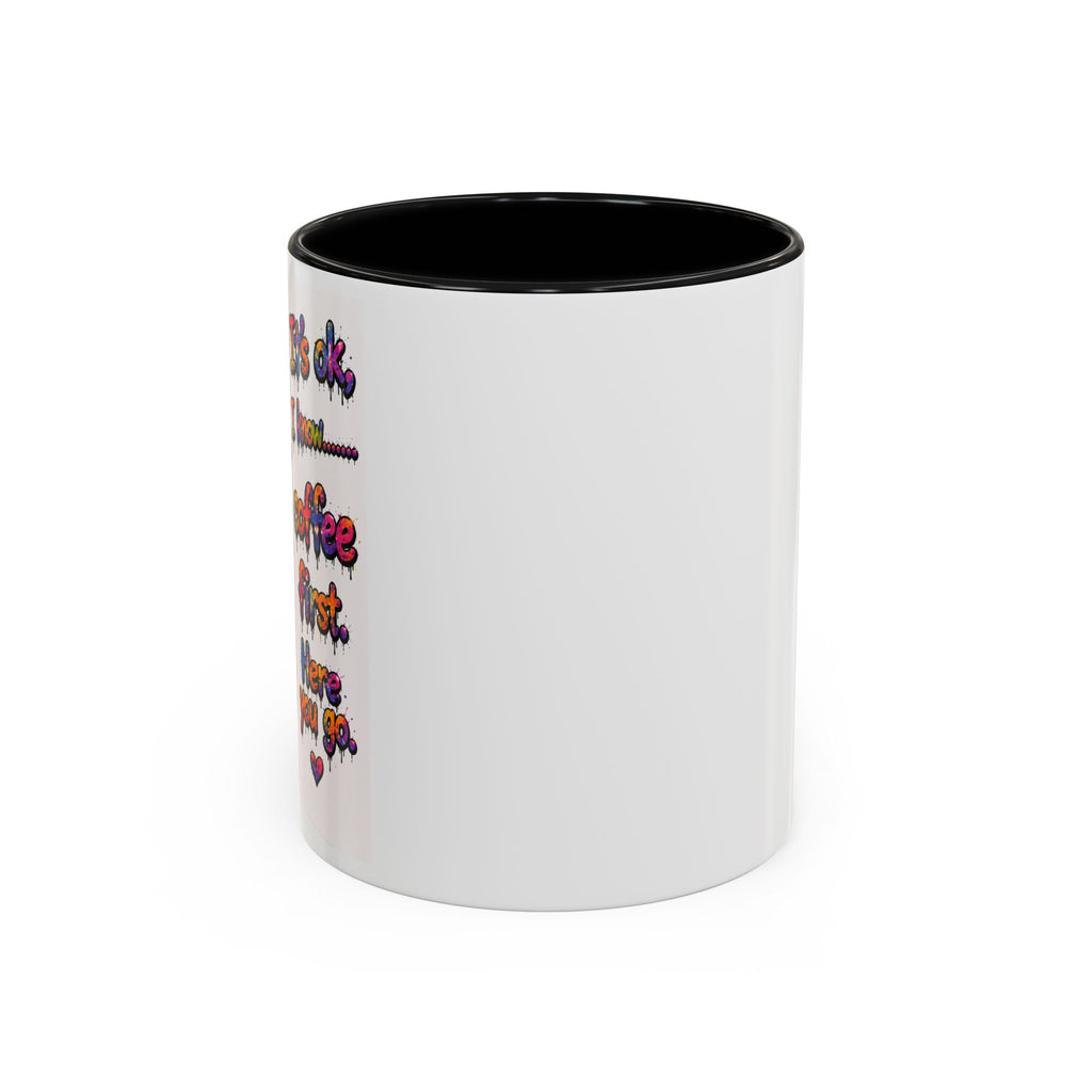 Floral Accent Coffee Mug (11/15oz) — Colorful Botanical Coffee Cup