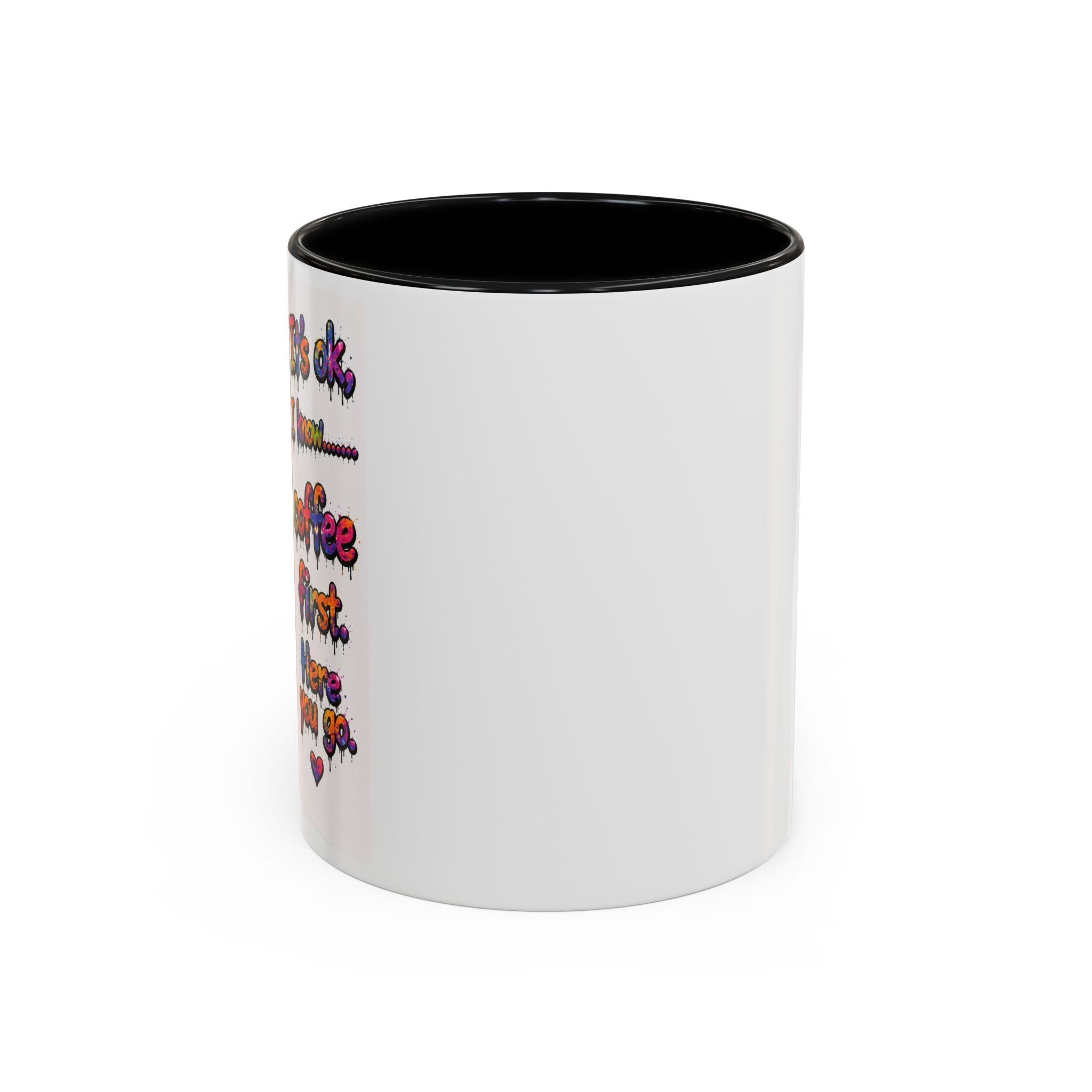 Floral Accent Coffee Mug (11/15oz) — Colorful Botanical Coffee Cup