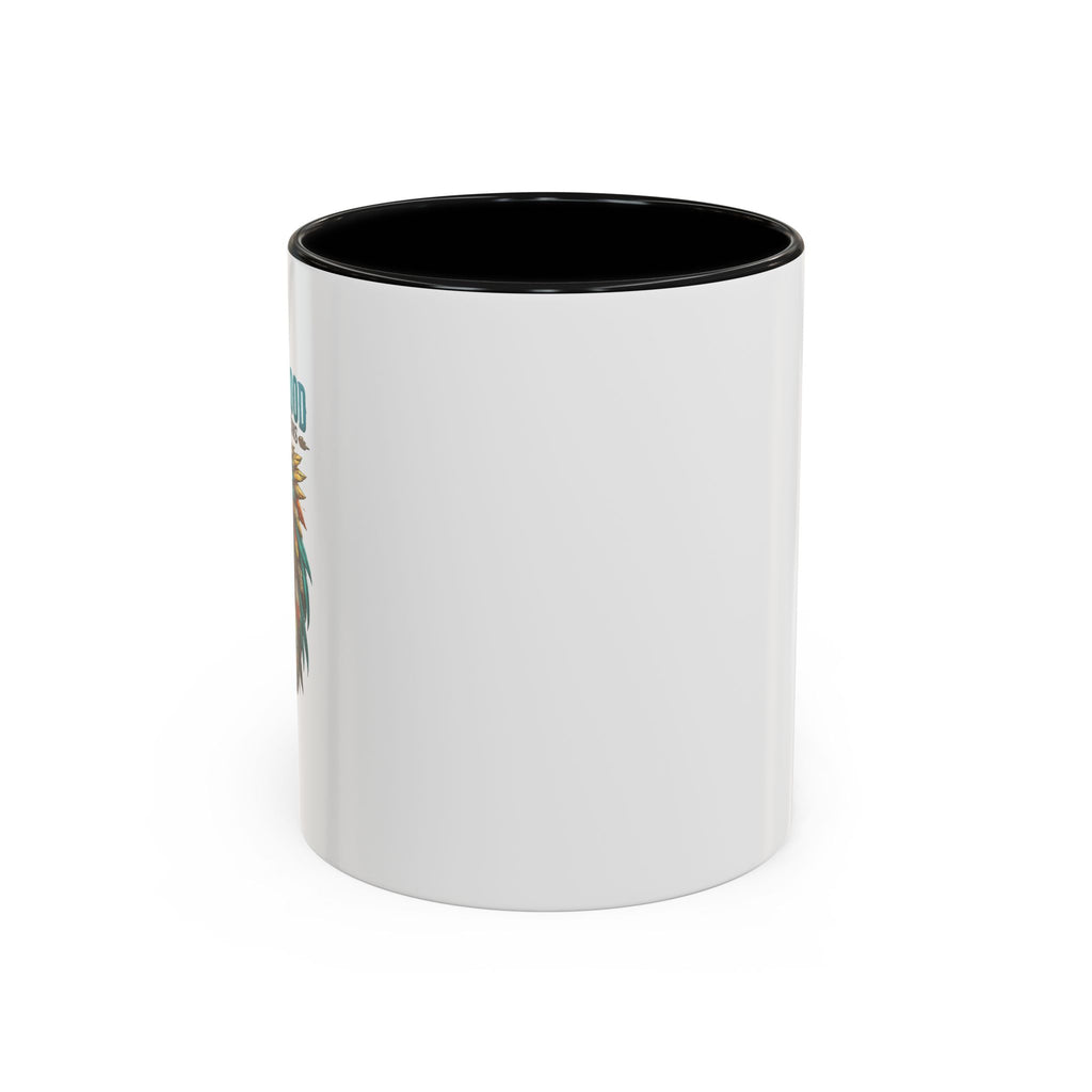 Coffee Lover Accent Mug — Stylish Black-Trim Ceramic Coffee Mug (11/15oz)
