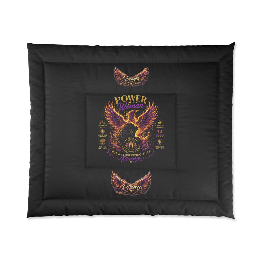 Power Woman Phoenix Comforter - Inspirational Empowerment Bedding