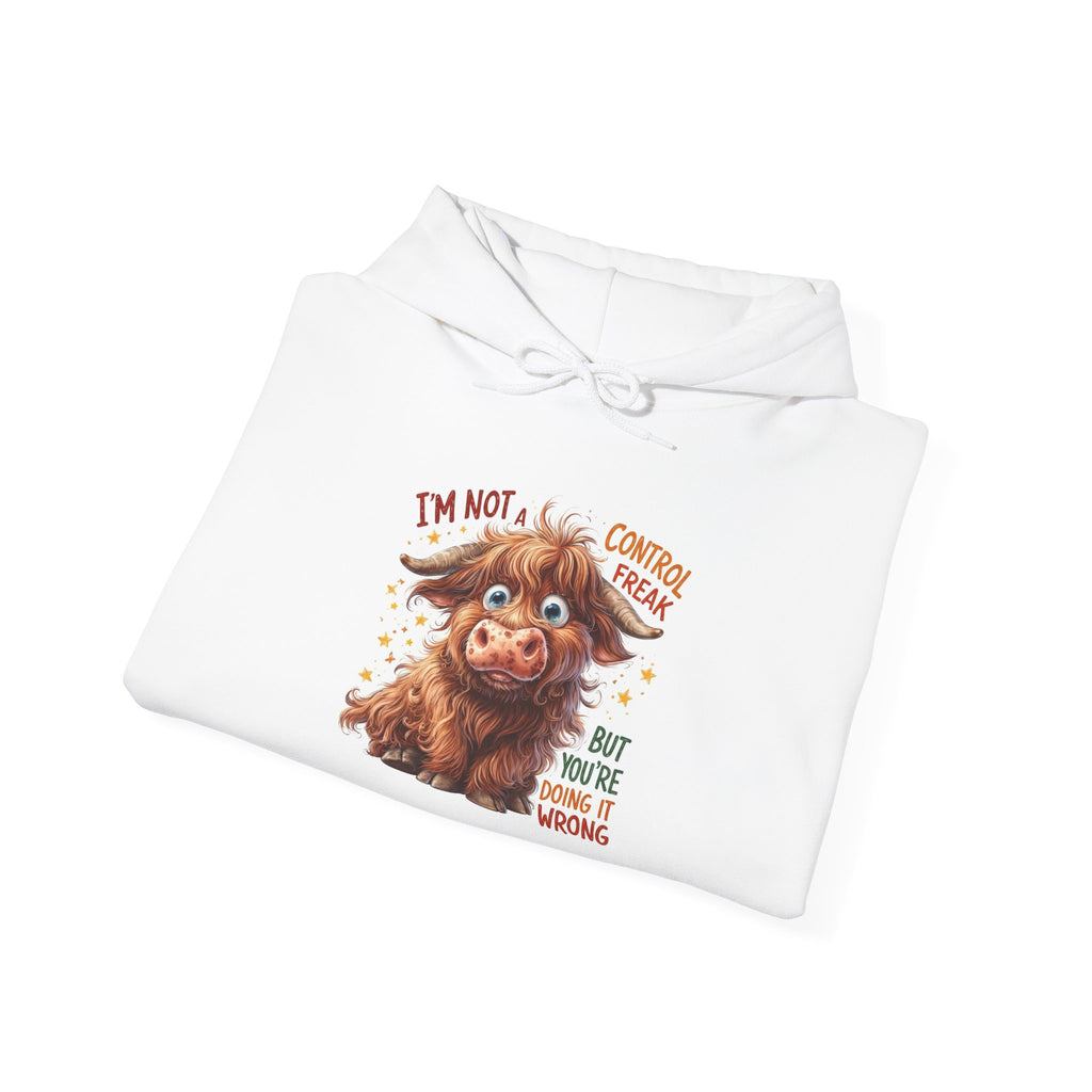 Hedgehog ‘I’m Not a Control Freak…’ Hoodie – Funny Cozy Animal Sweatshirt