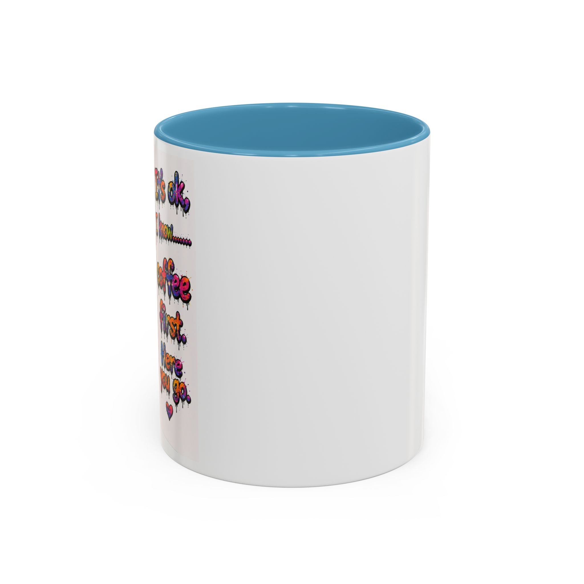 Floral Accent Coffee Mug (11/15oz) — Colorful Botanical Coffee Cup