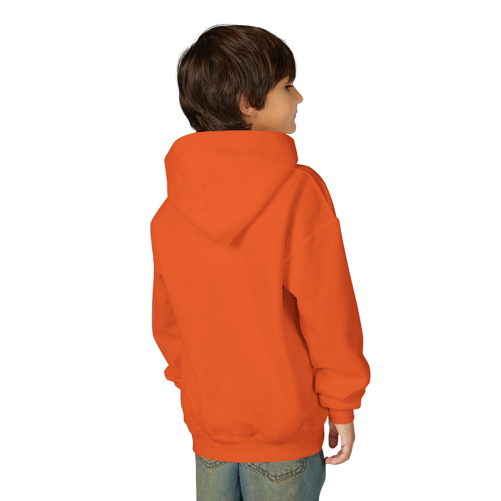 Youth Hoodie - "Spookasaurus Rex" Halloween Dino Pumpkin Sweatshirt