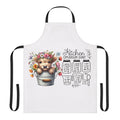 Kitchen Conversion Chart Apron — Cute Bear in Flower Bucket Cooking Apron