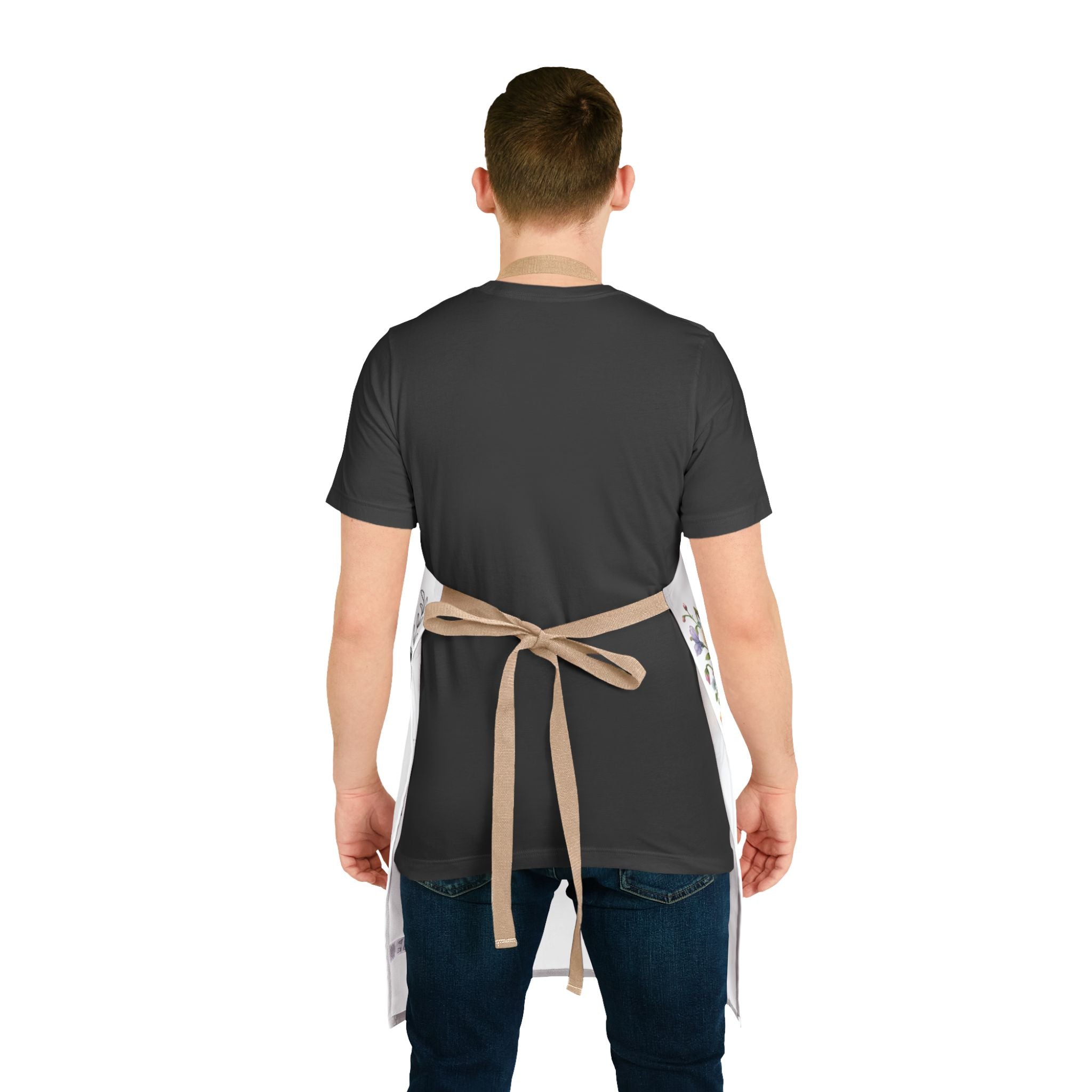 Kitchen Conversion Chart Apron — Cute Bear in Flower Bucket Cooking Apron