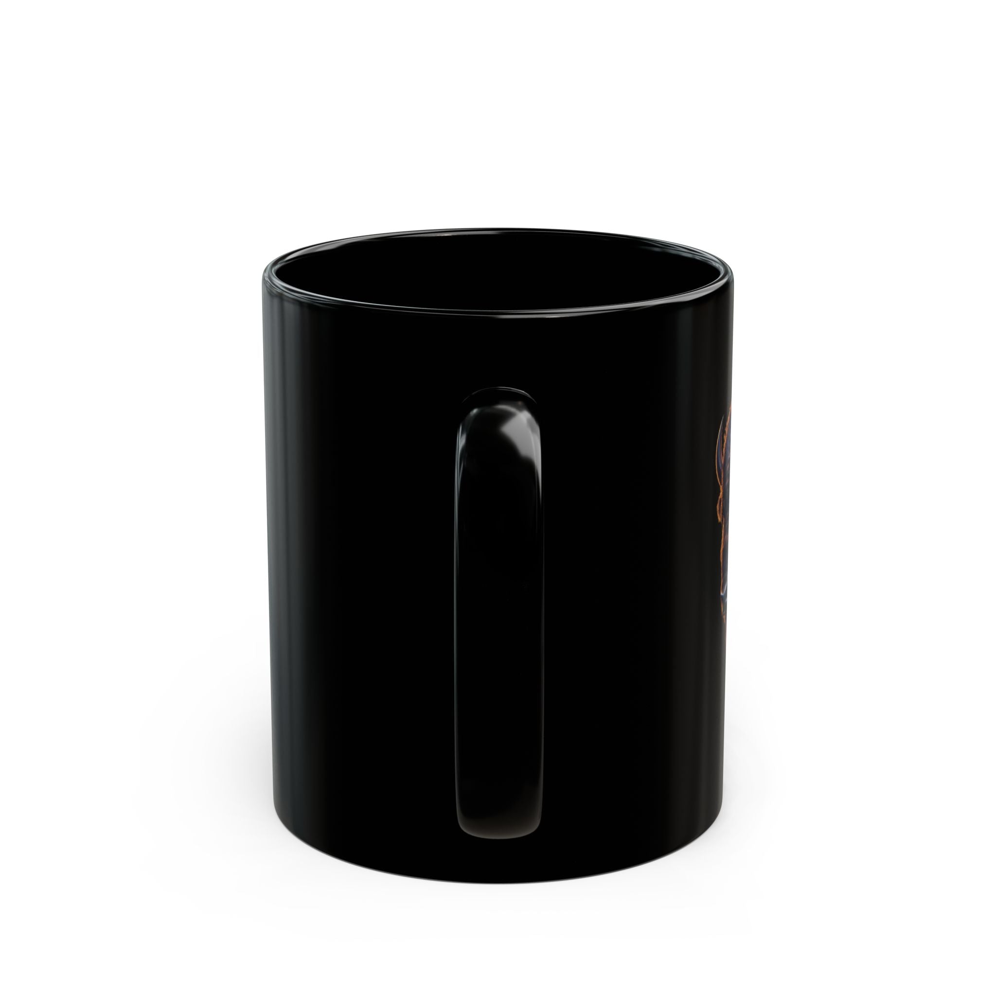 Native American Chief Art Black Coffee Mug – Tribal Landscape Graphic (11oz, 15oz)