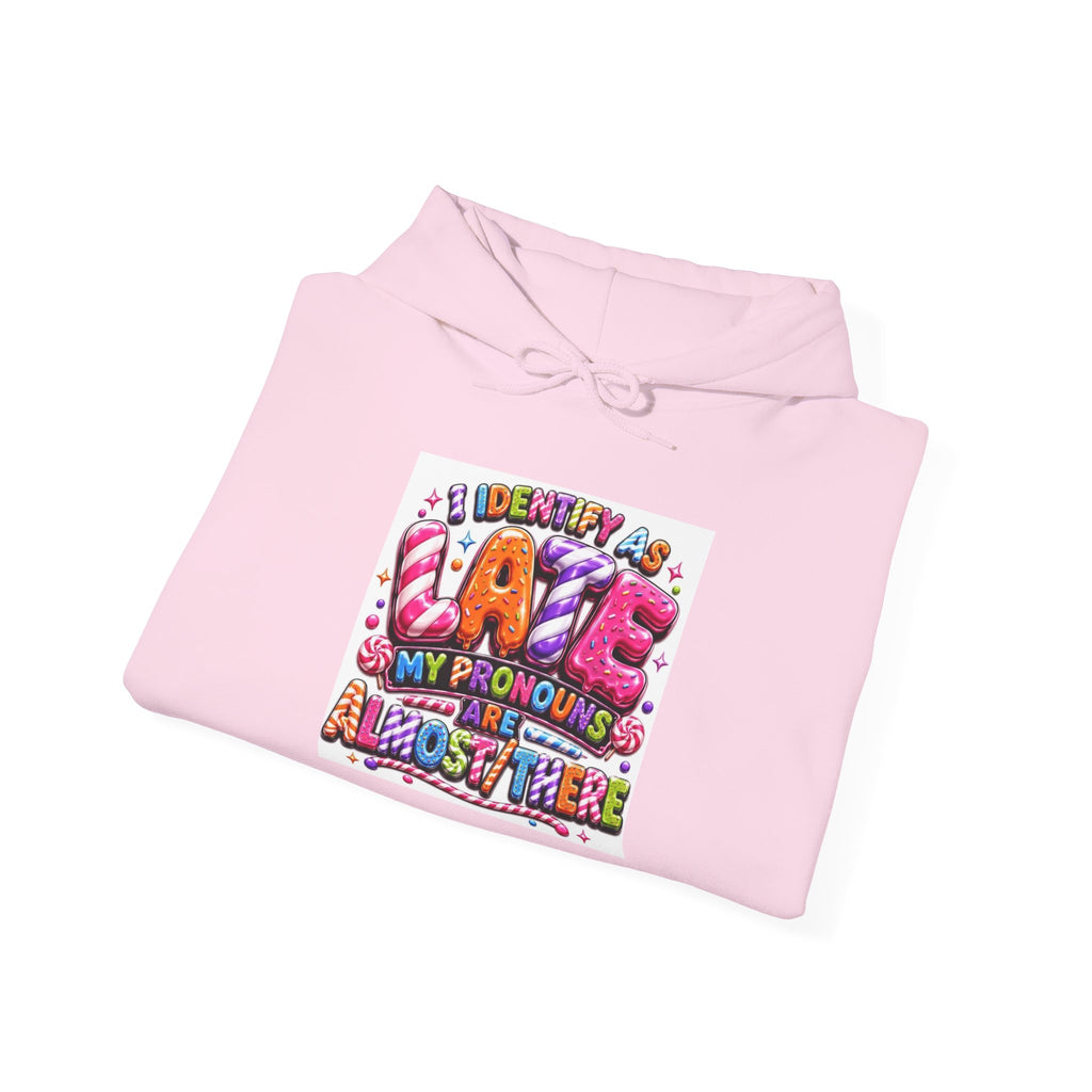 Pronoun Pride Hoodie "I Identify As Ace" Colorful Asexual Awareness Sweatshirt