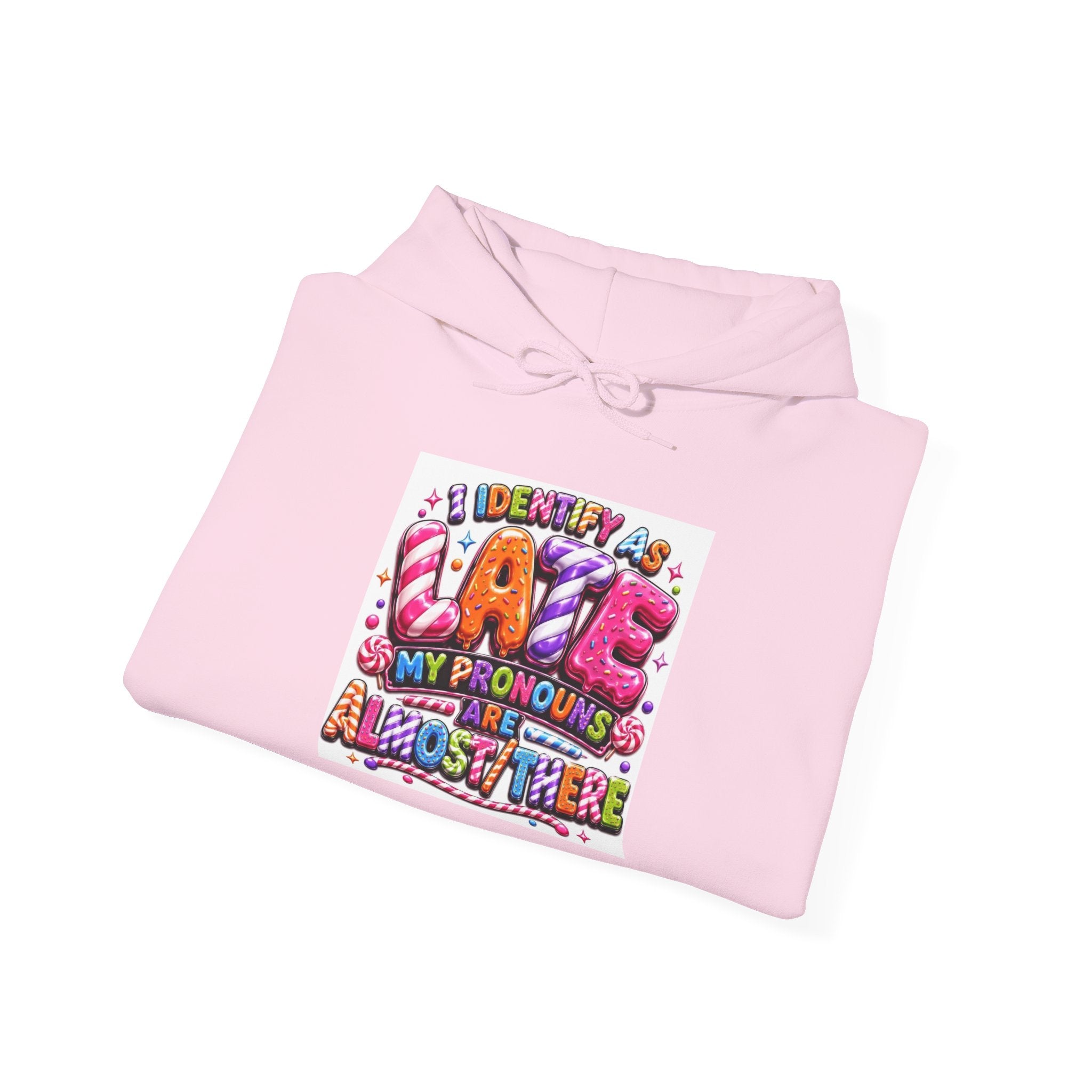 Pronoun Pride Hoodie "I Identify As Ace" Colorful Asexual Awareness Sweatshirt