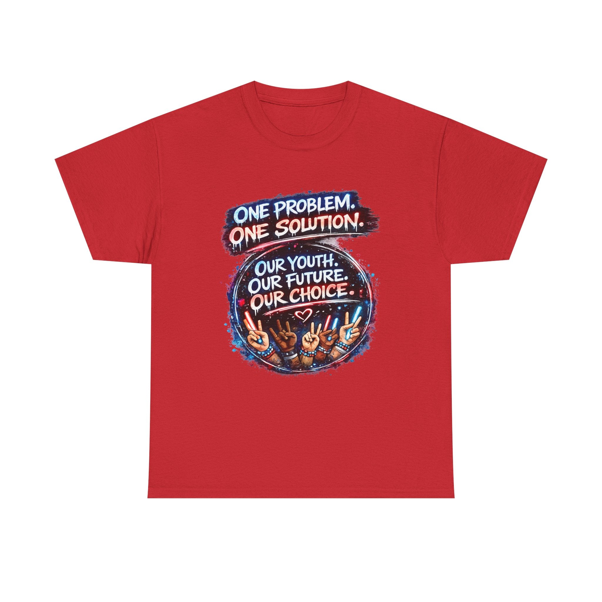 One Problem One Solution Youth Activism T-Shirt — Our Youth, Our Future, Our Choice Graphic Tee