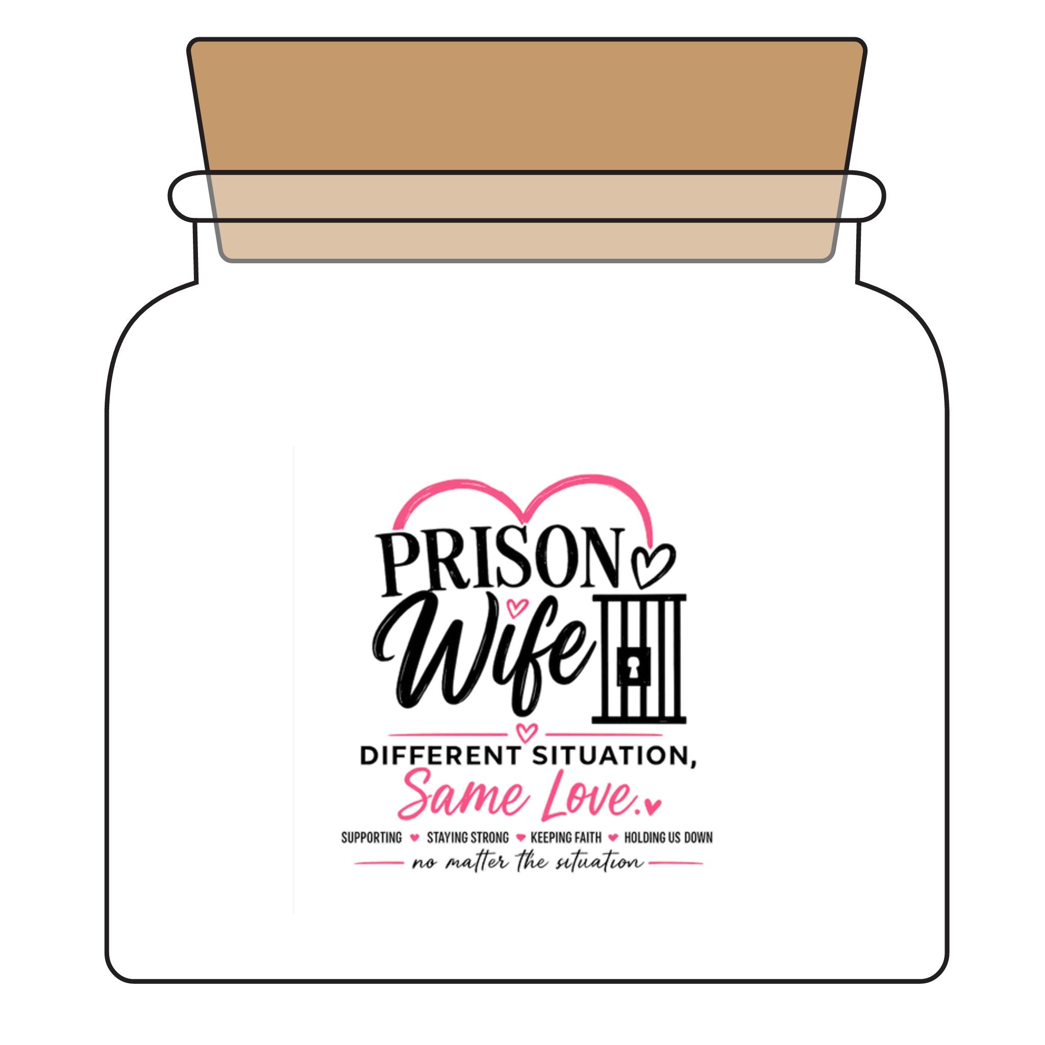 Gift Set - "Prison Wife" Blush & Bloom 4-Piece Gift Bundle (Candle, Blanket, Crochet Bouquet, Bow Clip)