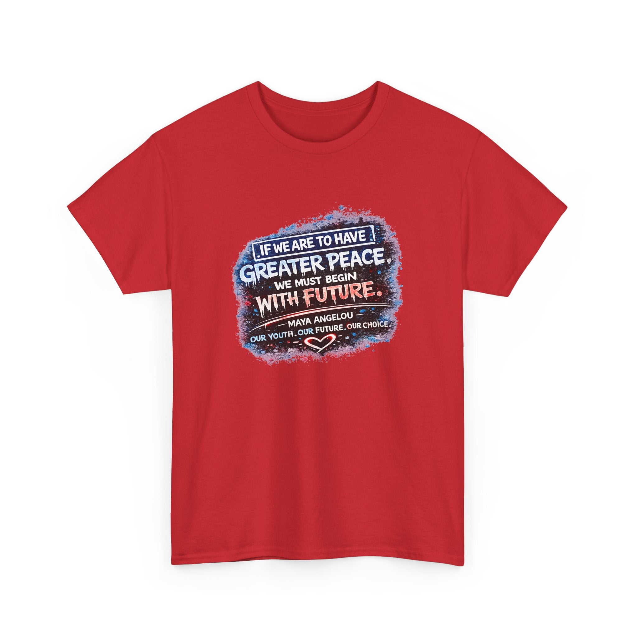 Peace & Future Quote Tee — "Greater Peace...with Future" Inspirational Graphic T-Shirt