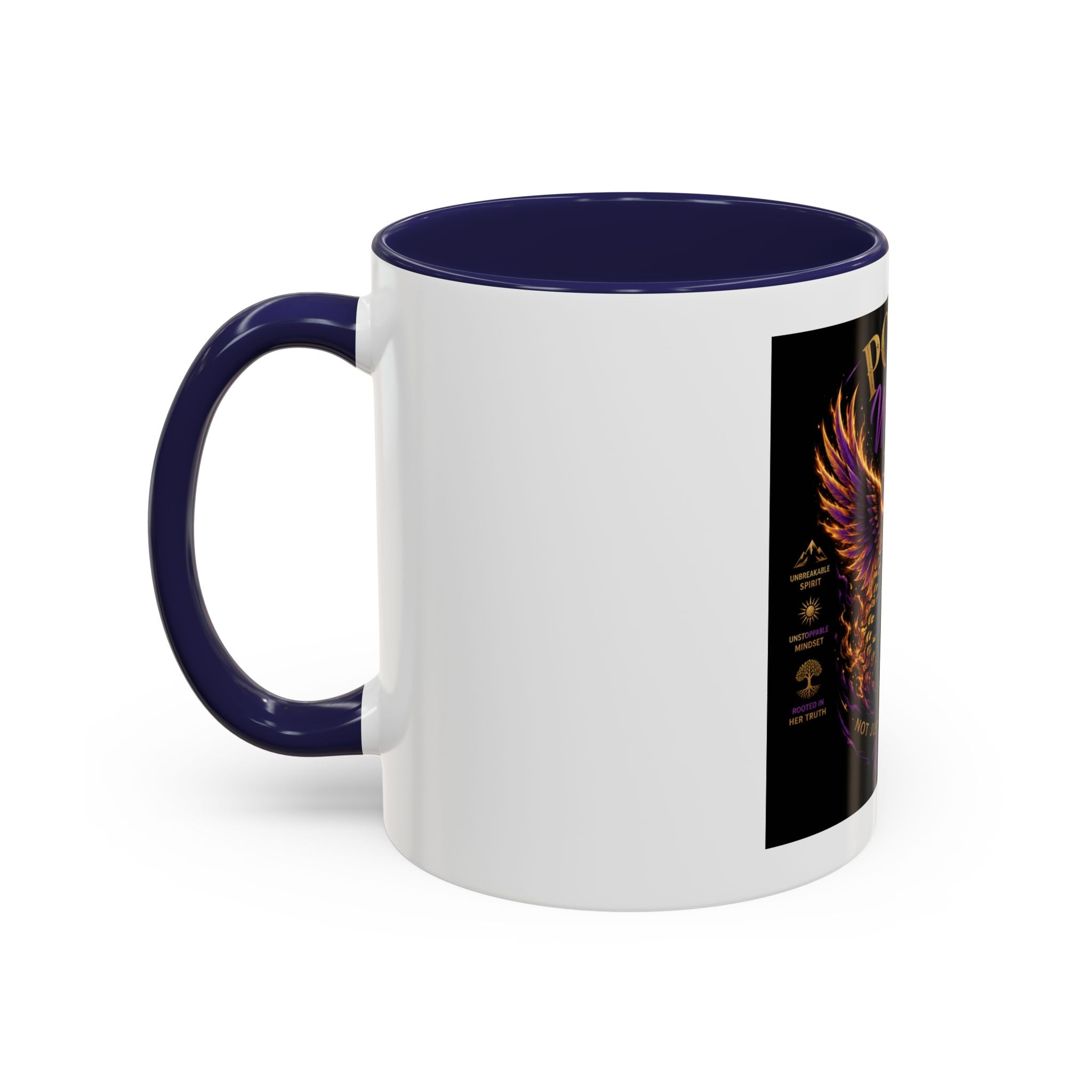 Power of a Woman Coffee Mug — Inspirational Phoenix Design (11/15 oz)