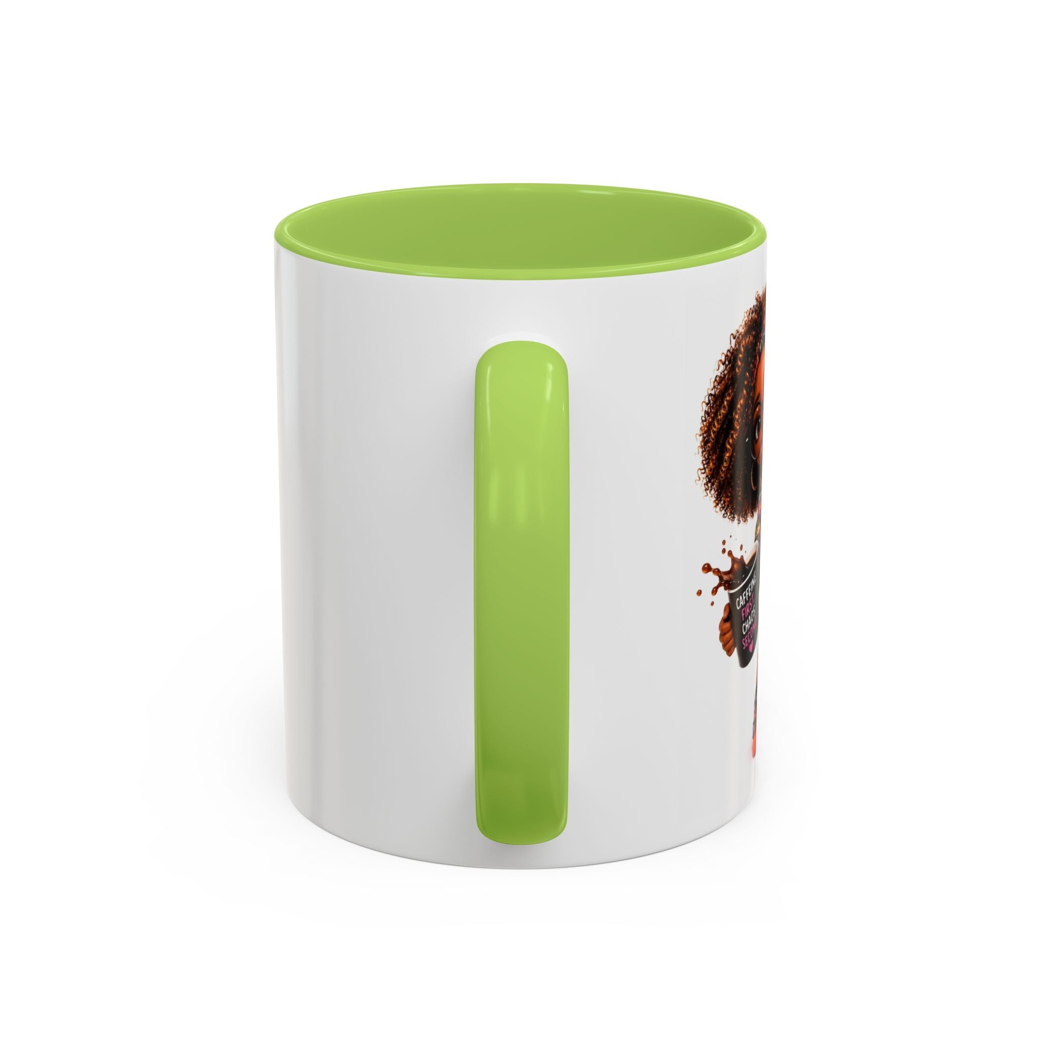 Floral Accent Coffee Mug (11/15oz) — Colorful Botanical Coffee Cup
