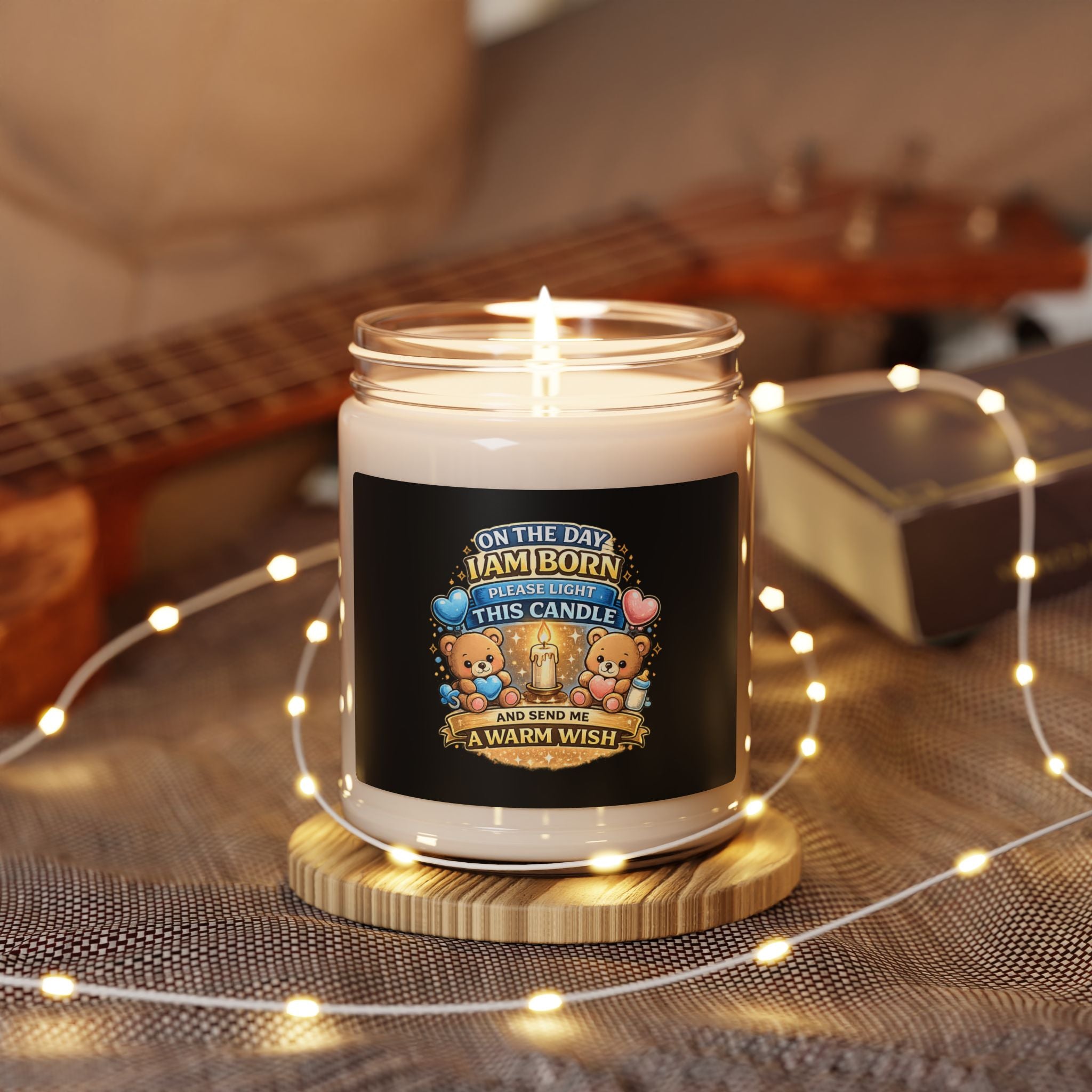 Baby Shower Soy Candle — "On the Day I Am Born" Newborn Keepsake Scented Candle (9oz)
