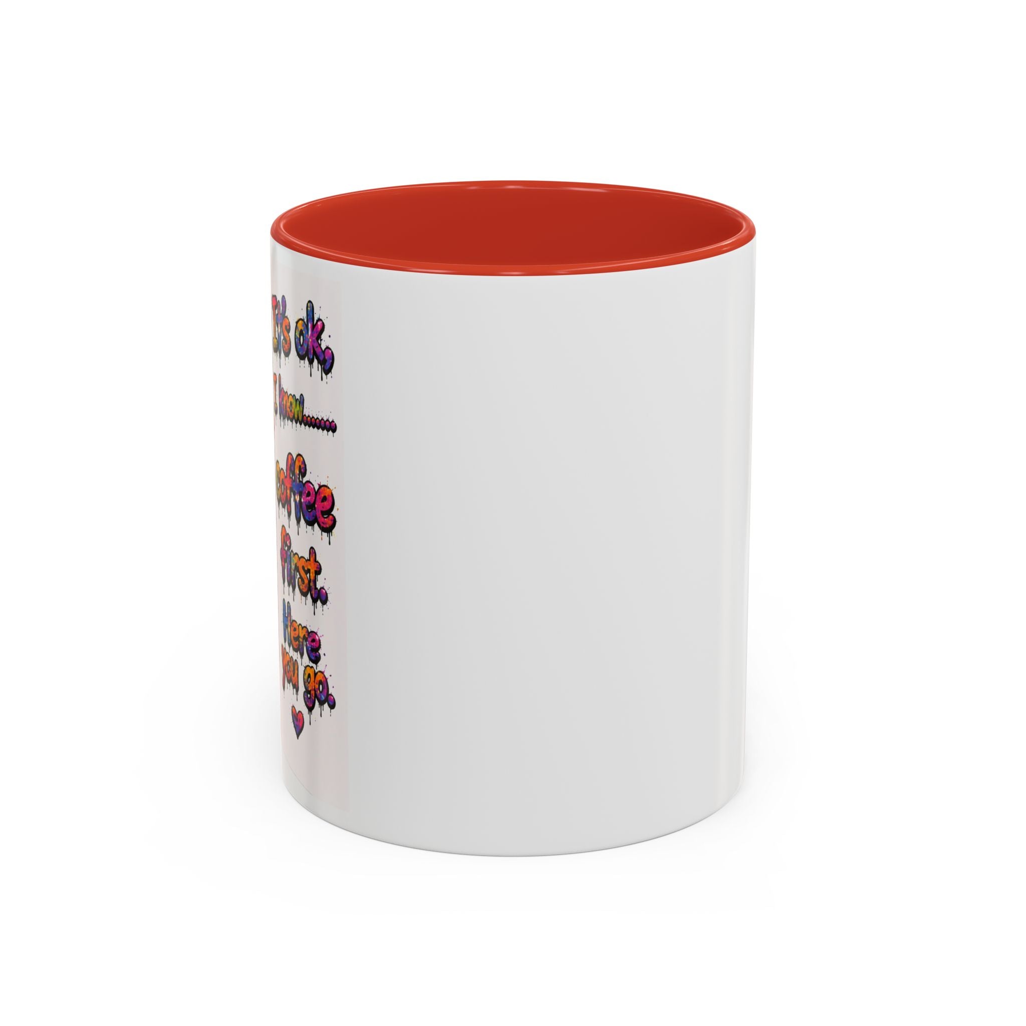 Floral Accent Coffee Mug (11/15oz) — Colorful Botanical Coffee Cup