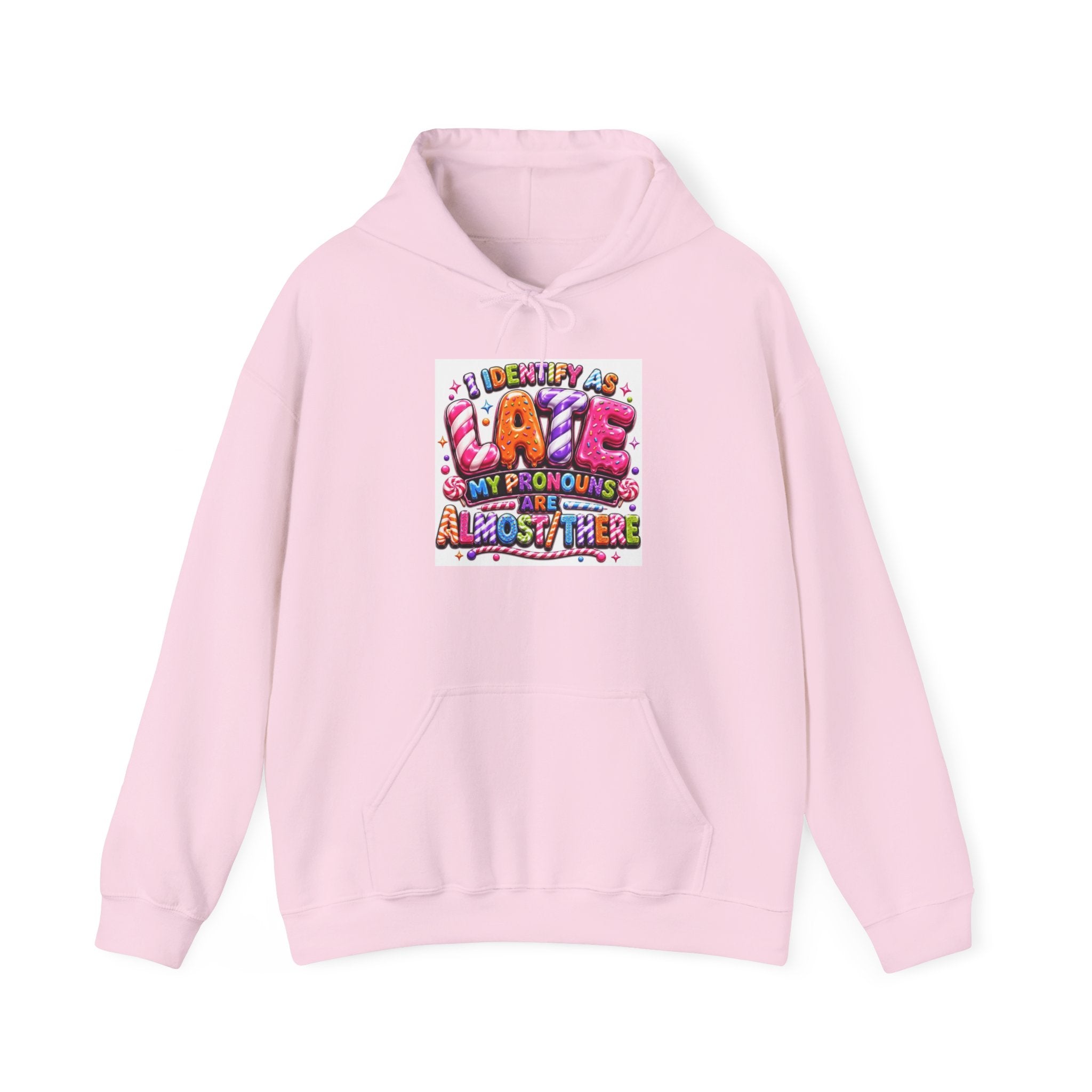 Pronoun Pride Hoodie "I Identify As Ace" Colorful Asexual Awareness Sweatshirt