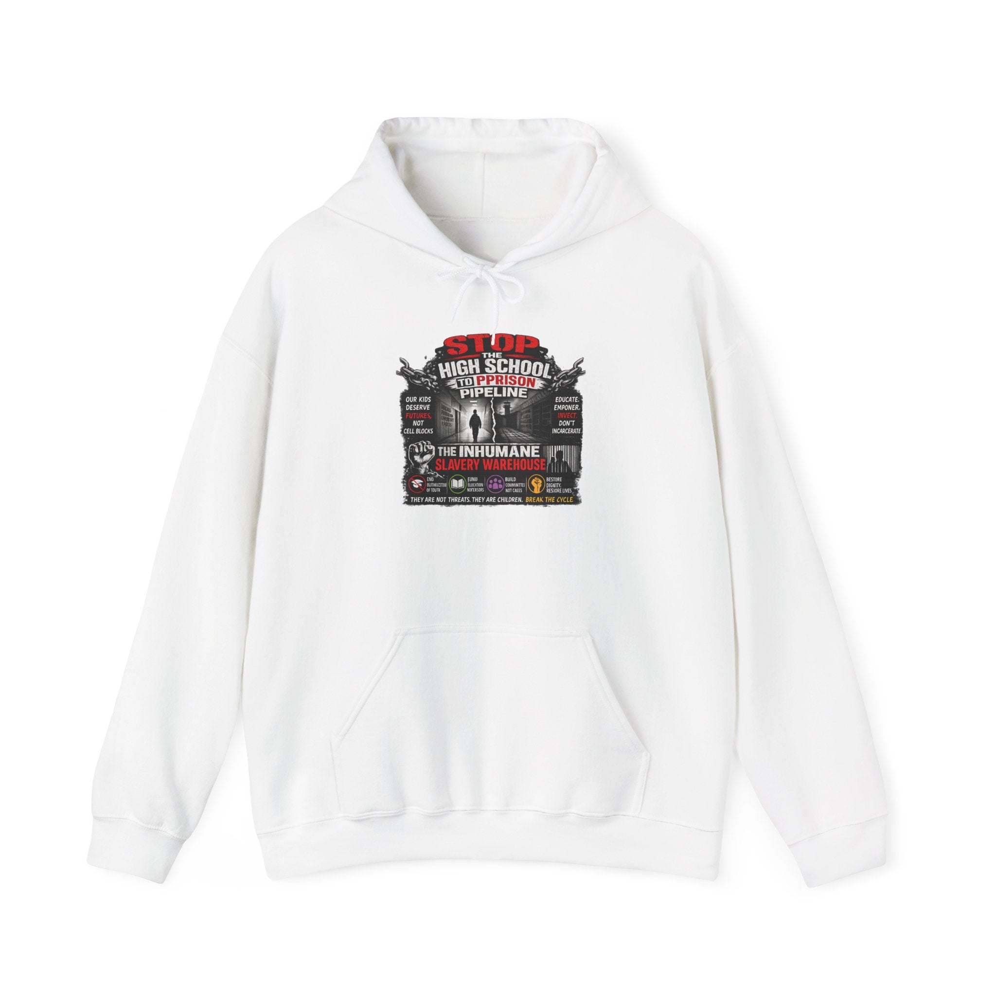 Horror Movie Poster Hoodie — "High School The Inhumane" Graphic Pullover