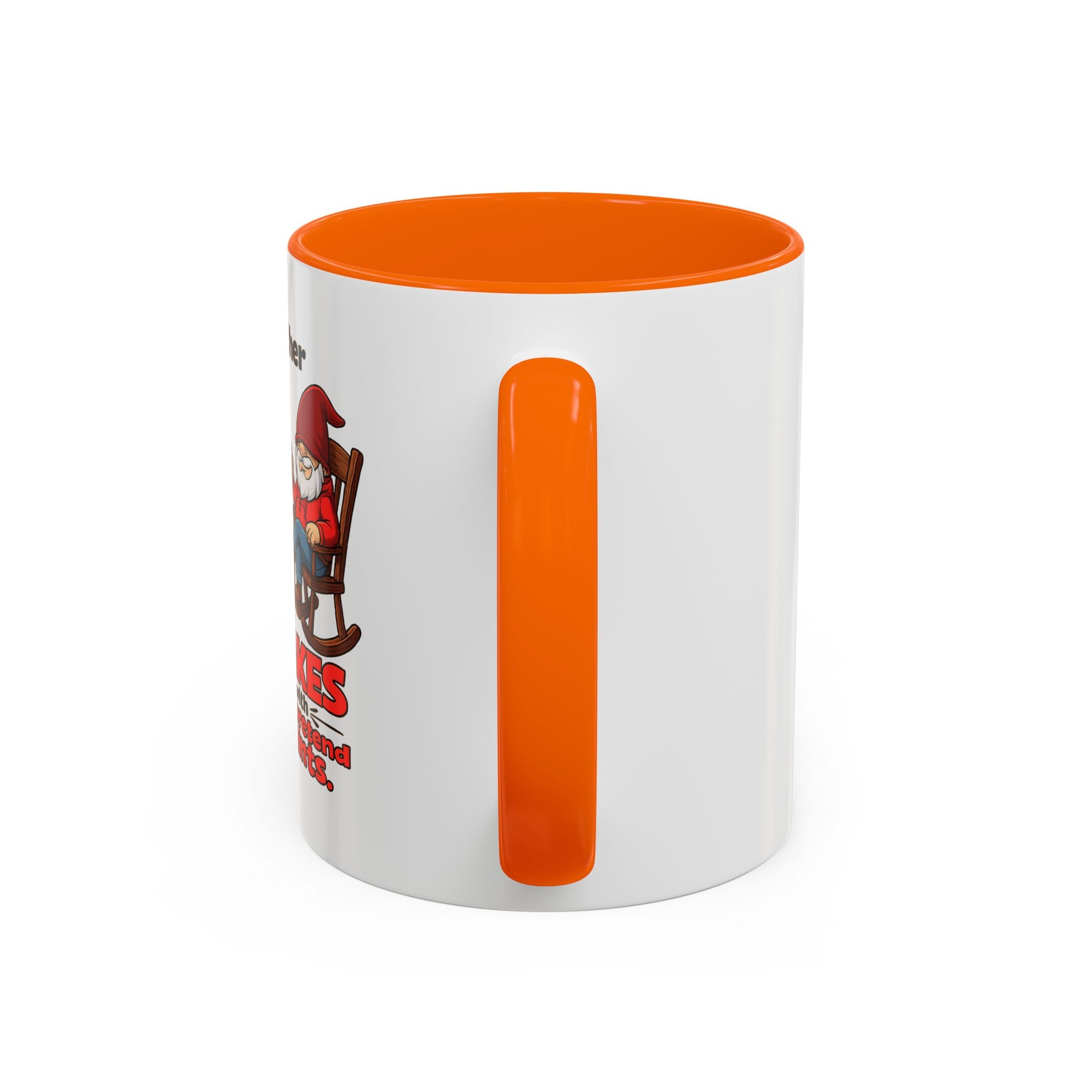 Accent Coffee Mug – 'Rather Pull Up a Chair' Religious Gnome Inspirational Coffee Mug