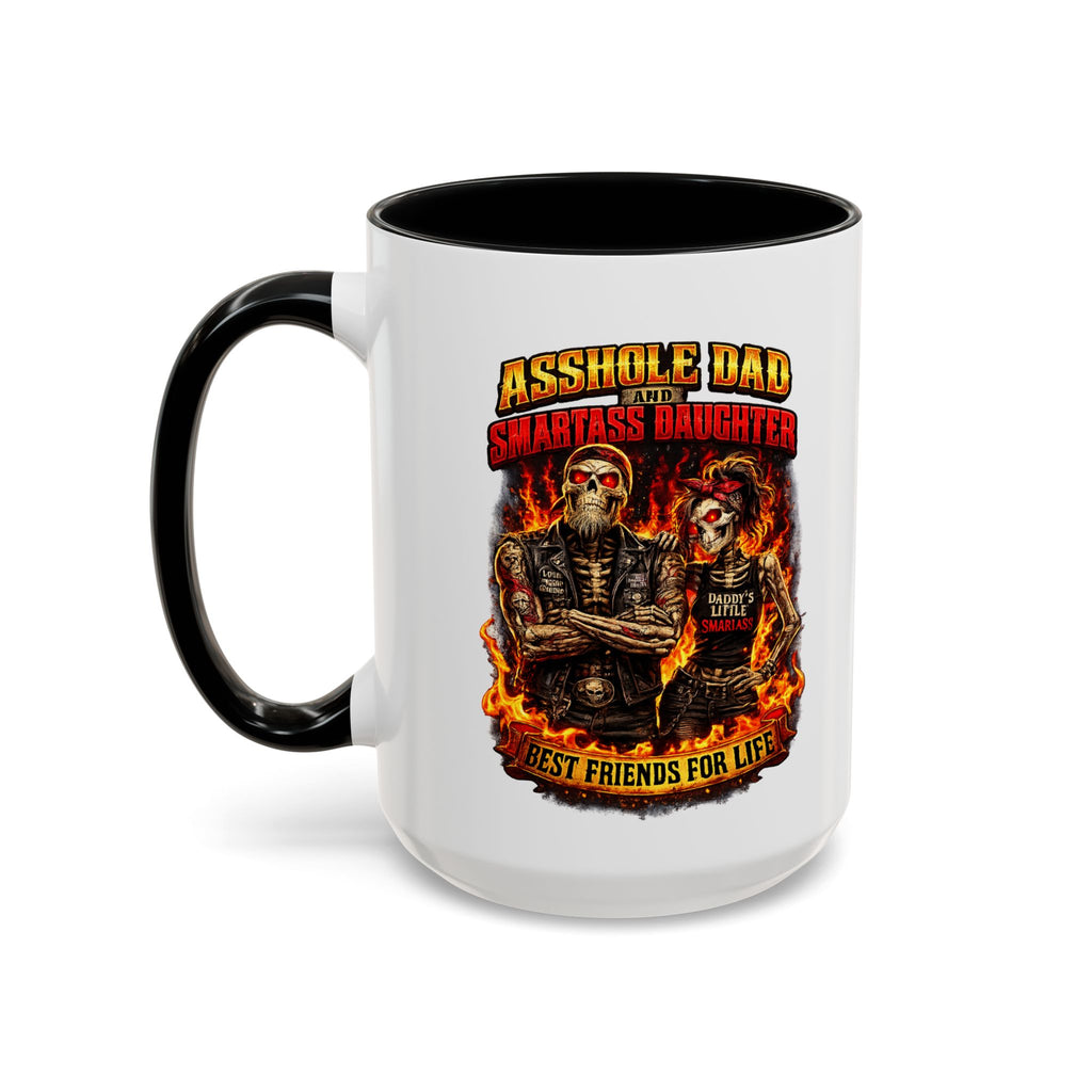 Flaming Skull Coffee Mug — Biker Rock Accent Mug (11/15oz)