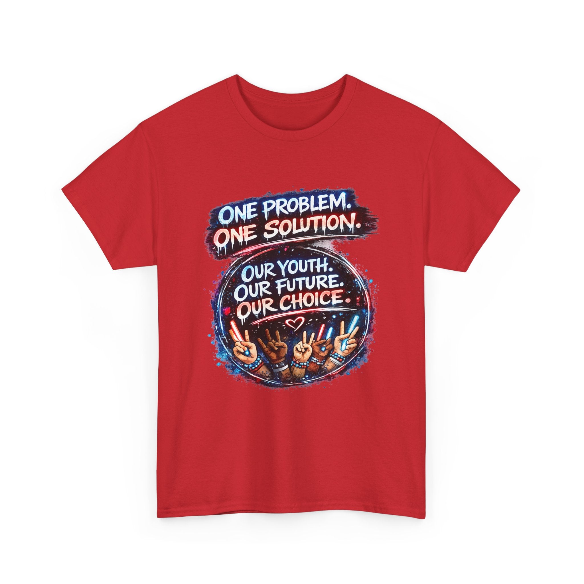 One Problem One Solution Youth Activism T-Shirt — Our Youth, Our Future, Our Choice Graphic Tee